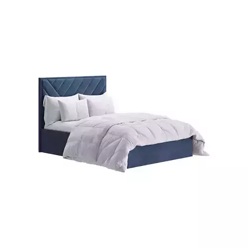 Jay Velvet-Finish Ottoman Bed 3D model