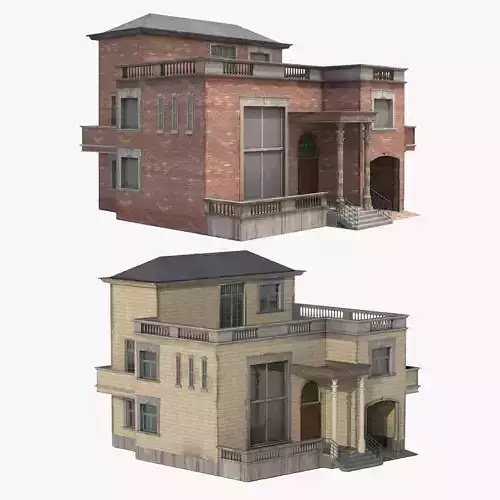 Detailed 4K Old House Include Interior Texture