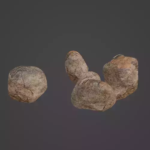 Rock Stone Low-poly 3D model