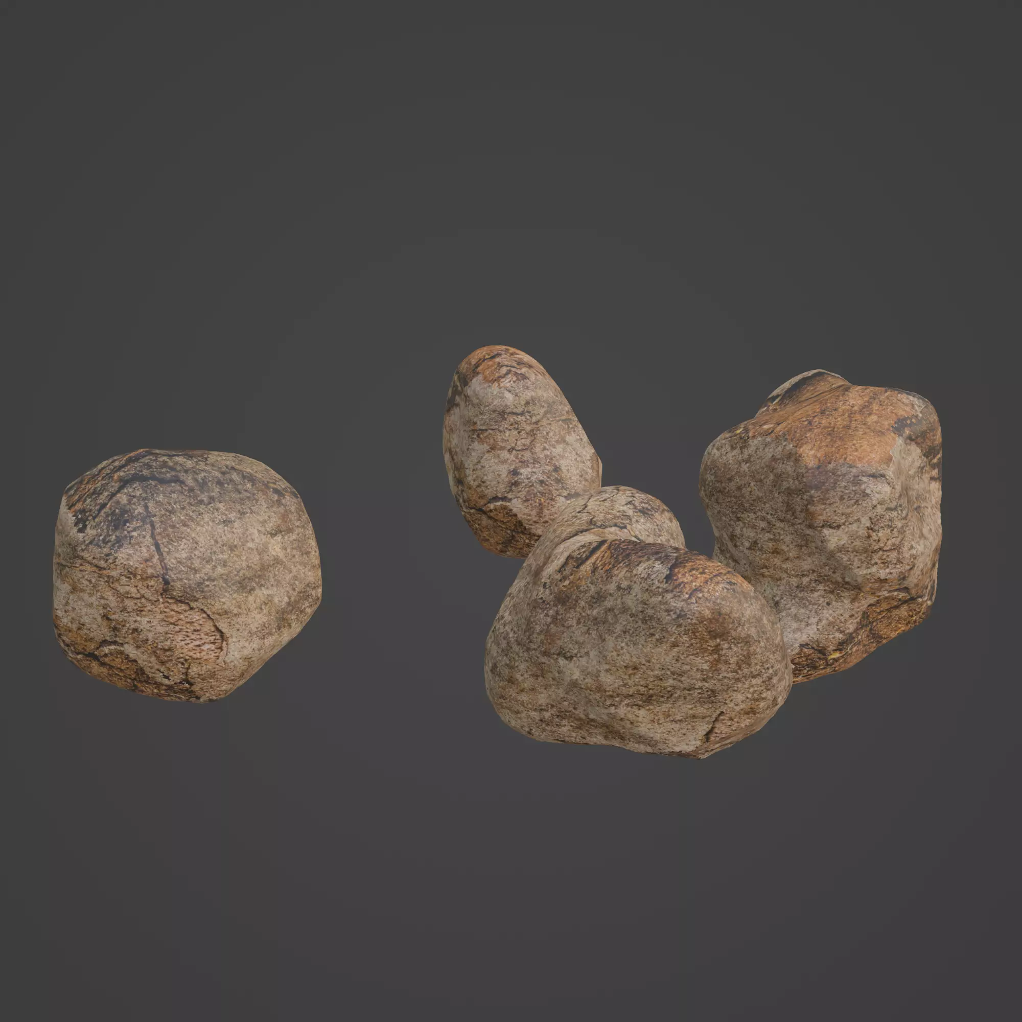 Rock Stone Low-poly 3D model_0