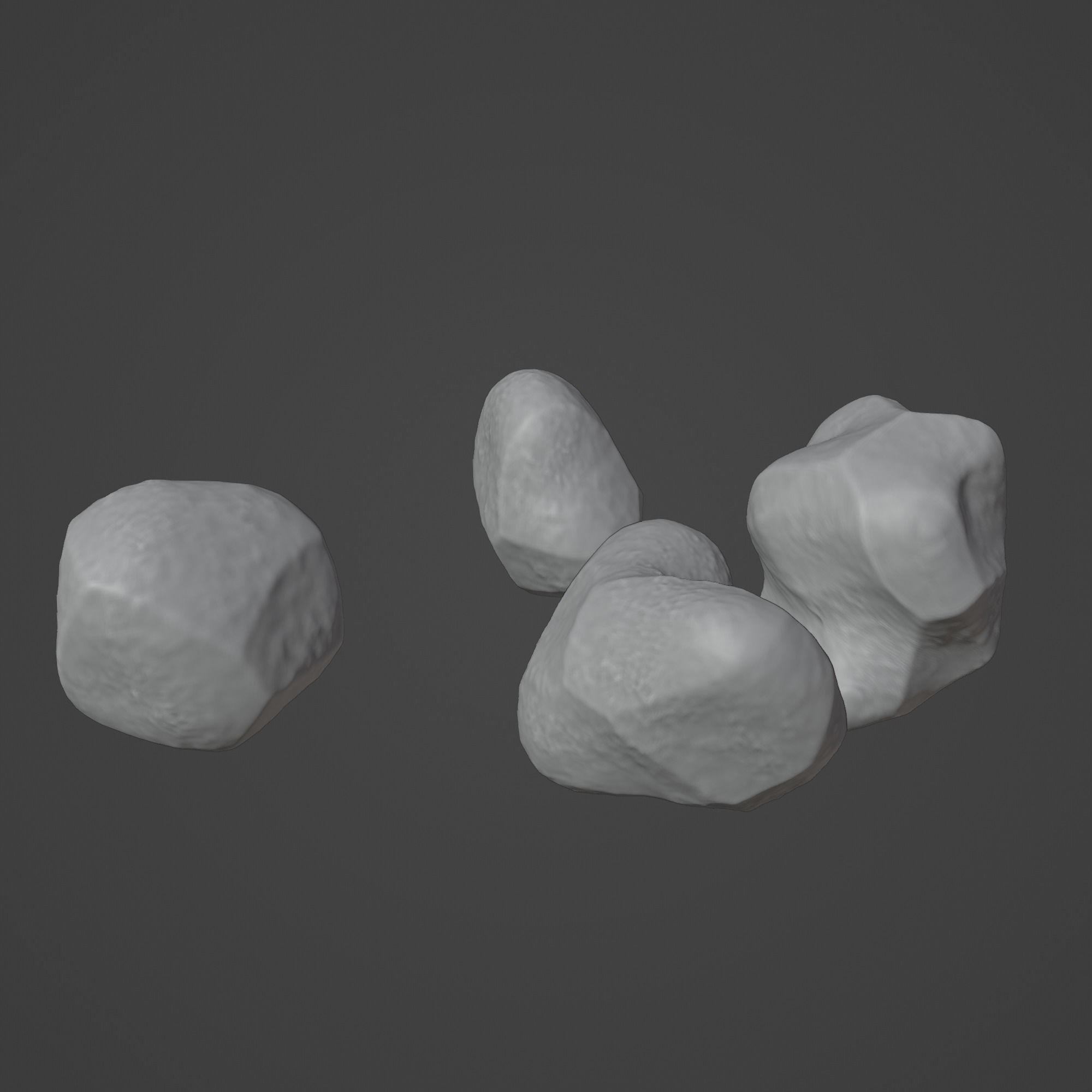 Rock Stone Low-poly 3D model_1