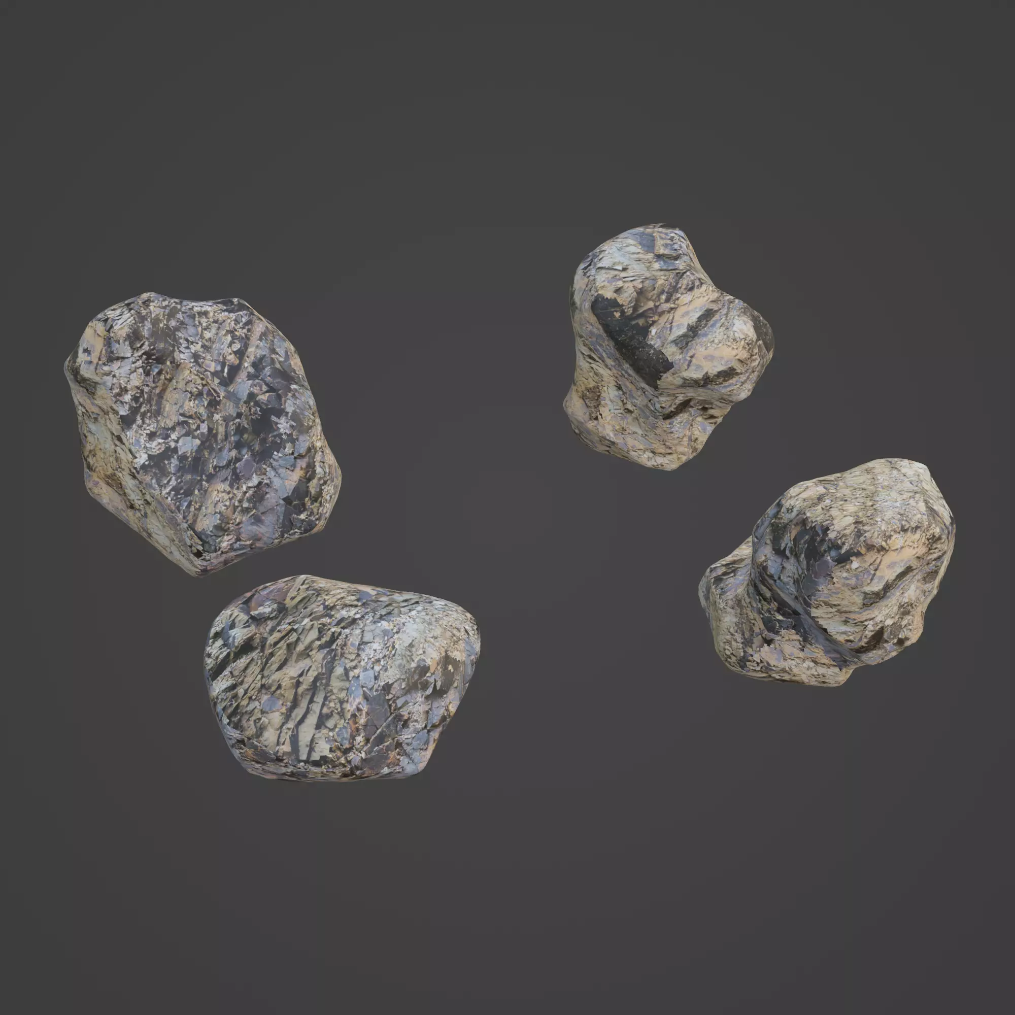 Rock Stone Low-poly 3D model_0