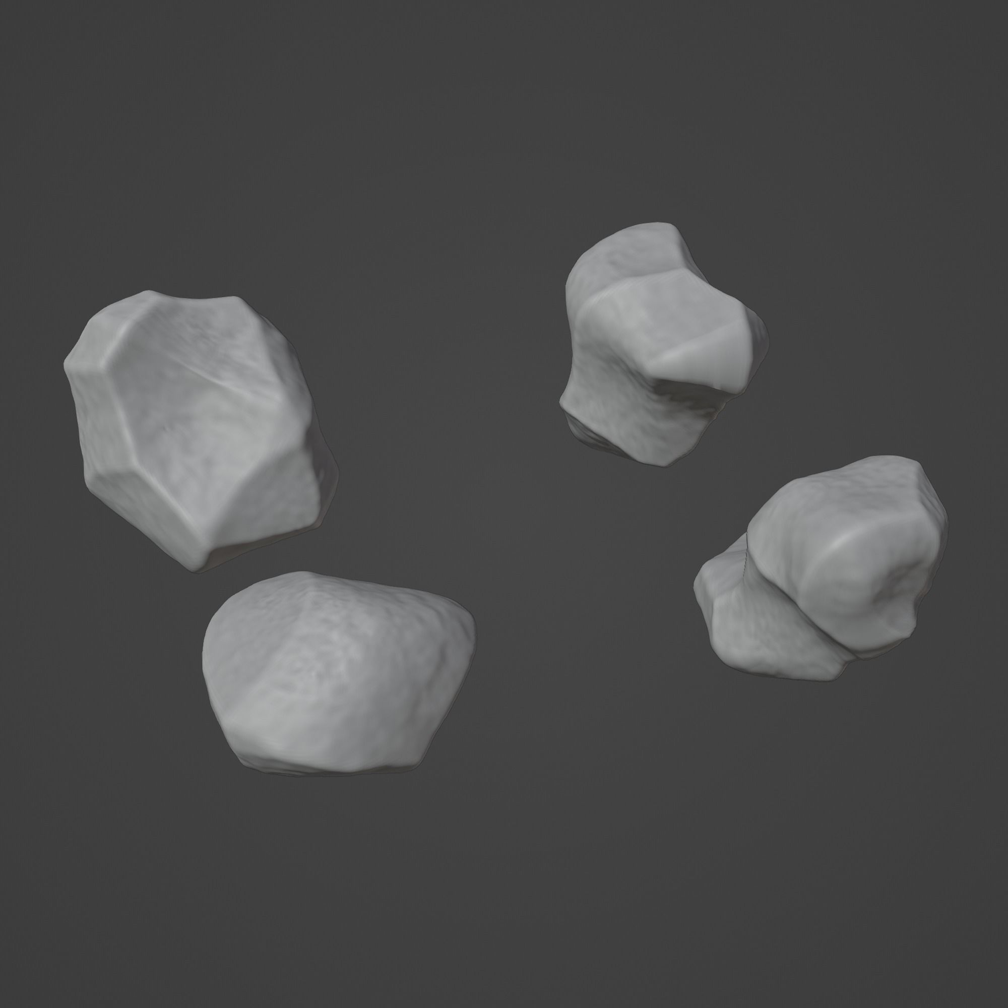 Rock Stone Low-poly 3D model_1