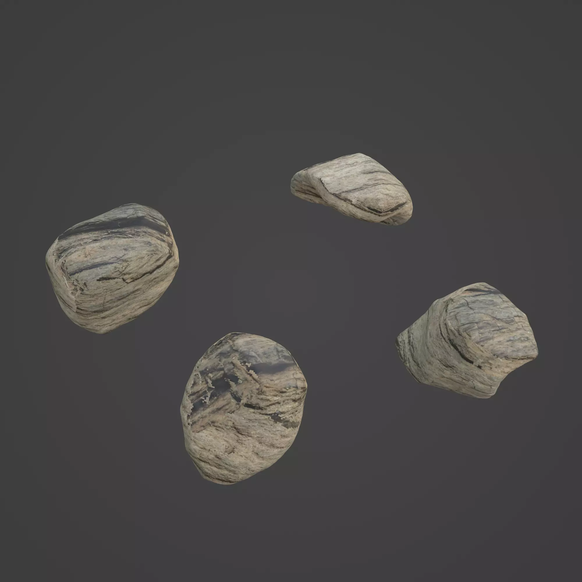 Rock Stone Low-poly 3D model_0