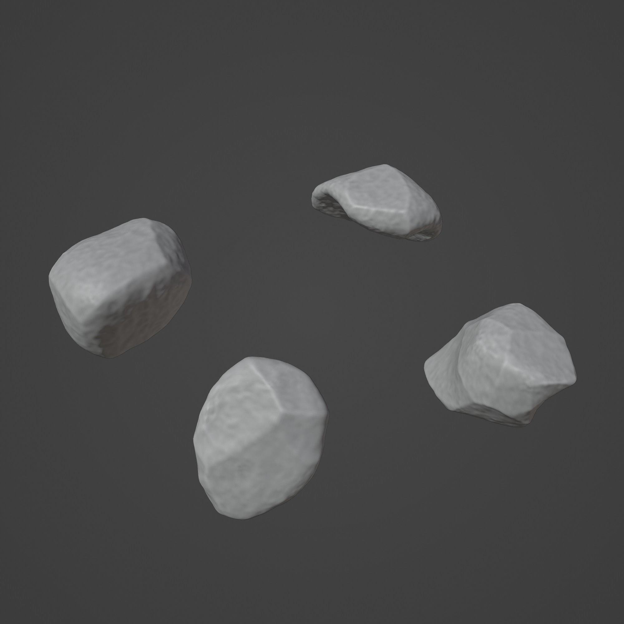 Rock Stone Low-poly 3D model_1