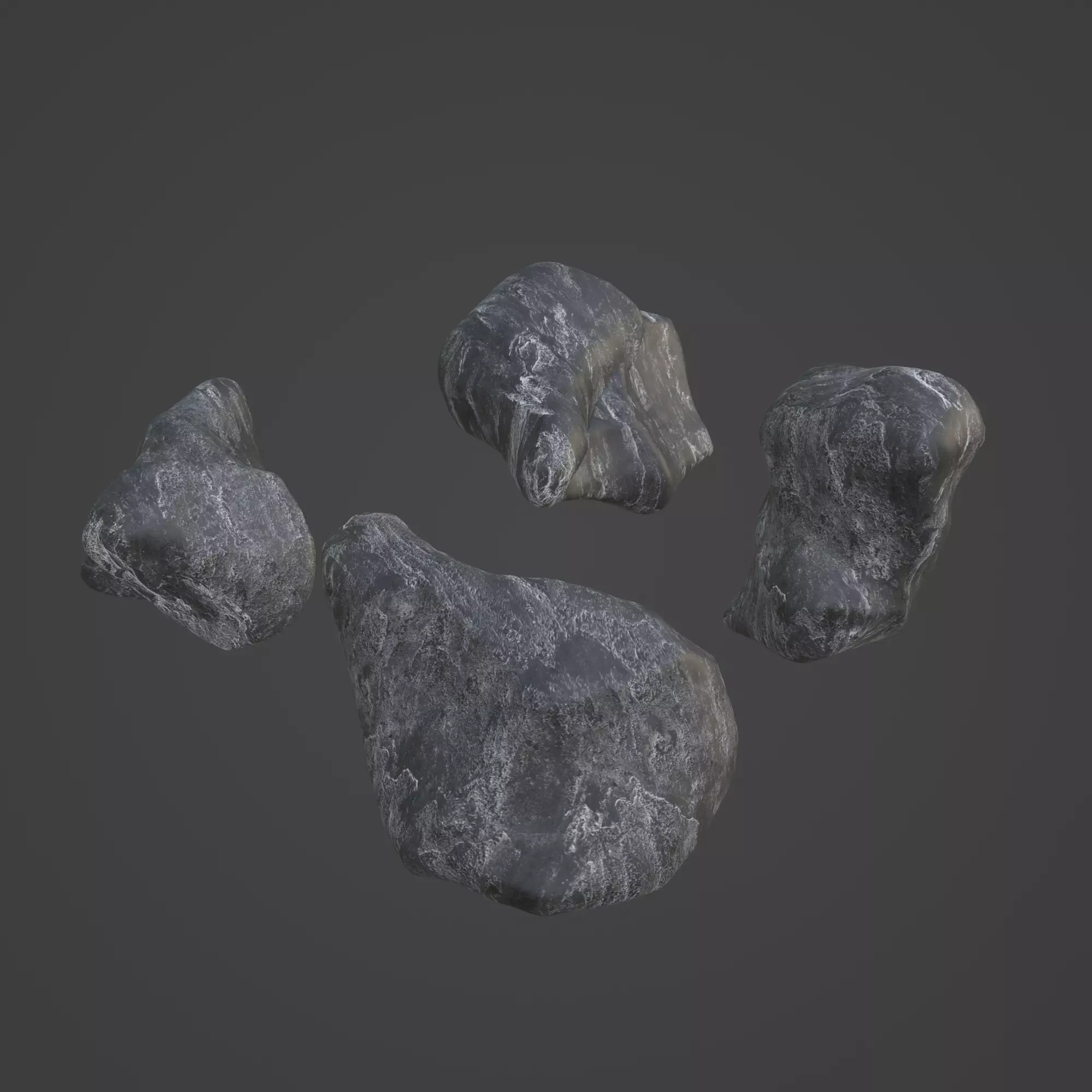Rock Stone Low-poly 3D model_0