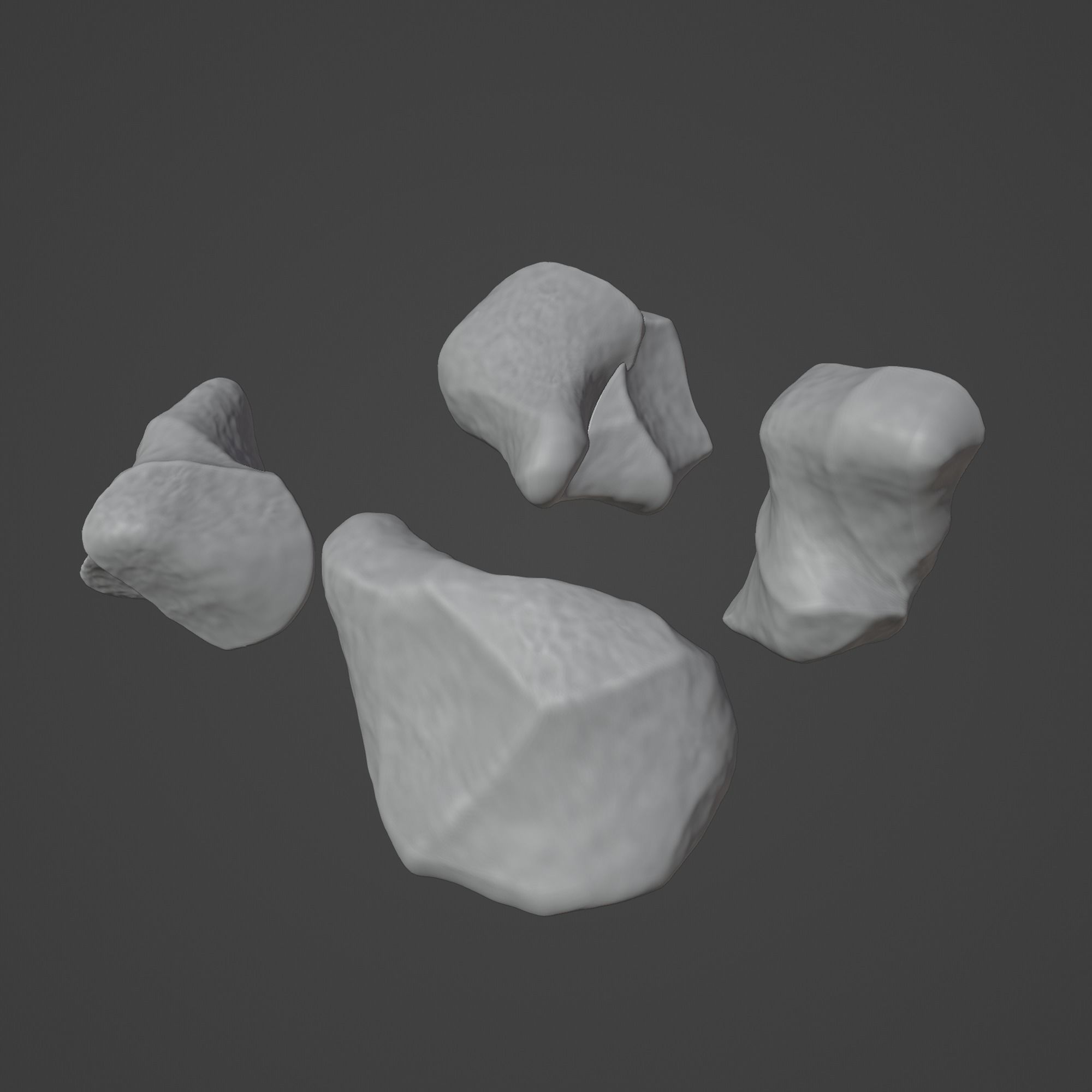 Rock Stone Low-poly 3D model_1