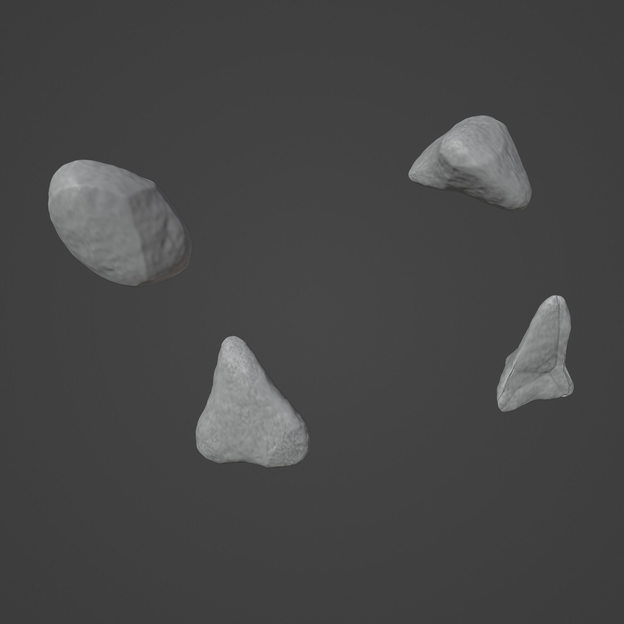Rock Stone Low-poly 3D model_1