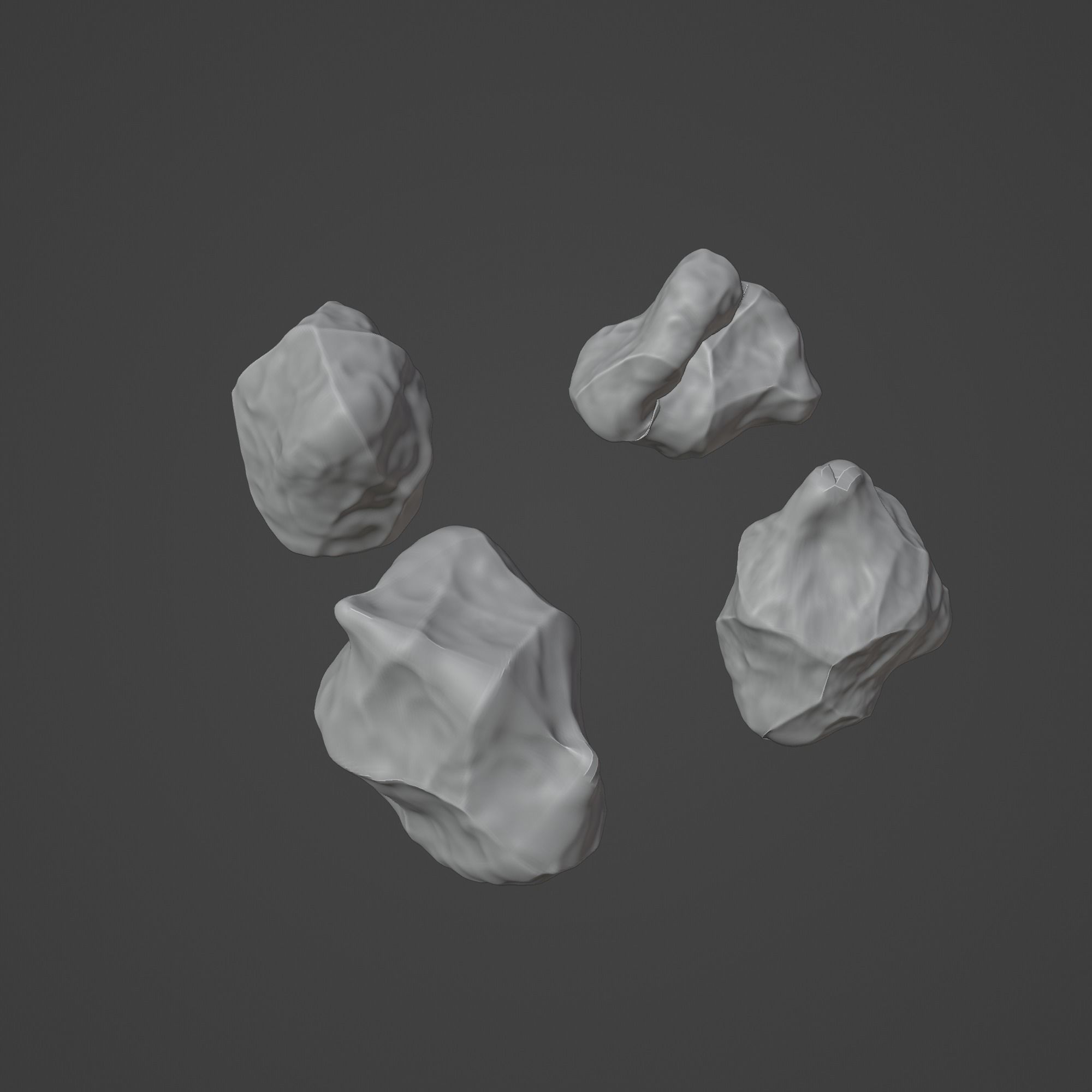 Rock Stone Low-poly 3D model_1