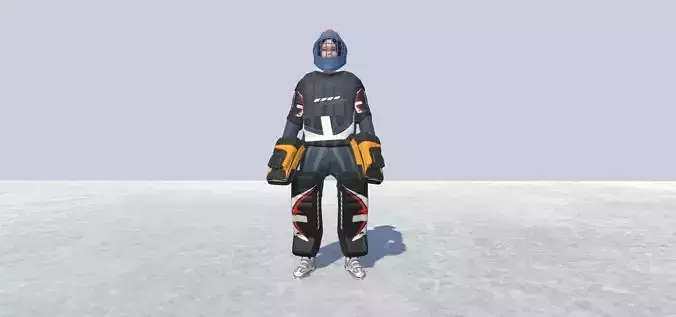 field hockey Keeper avatar  Low-poly 3D model