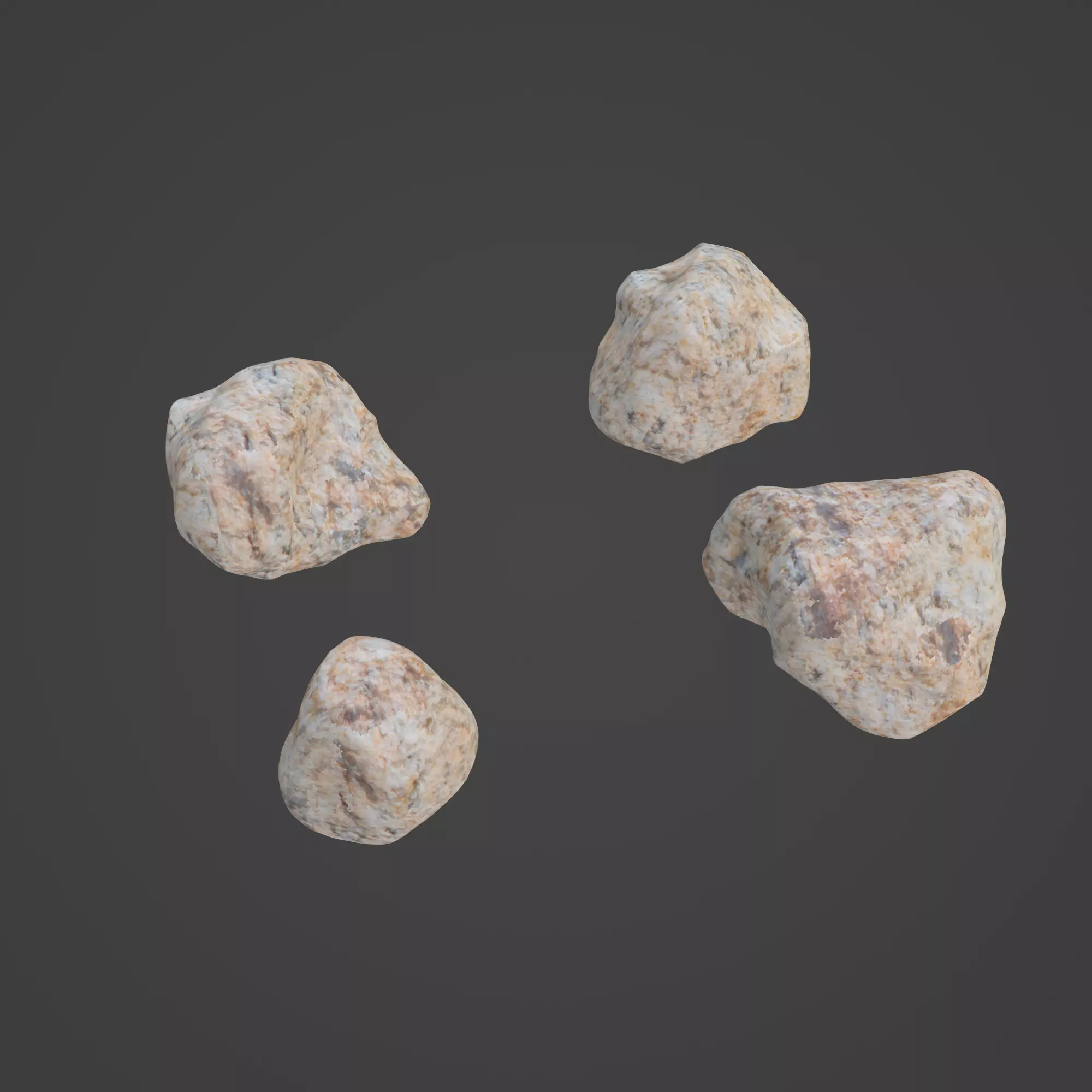 Rock Stone Low-poly 3D model_0