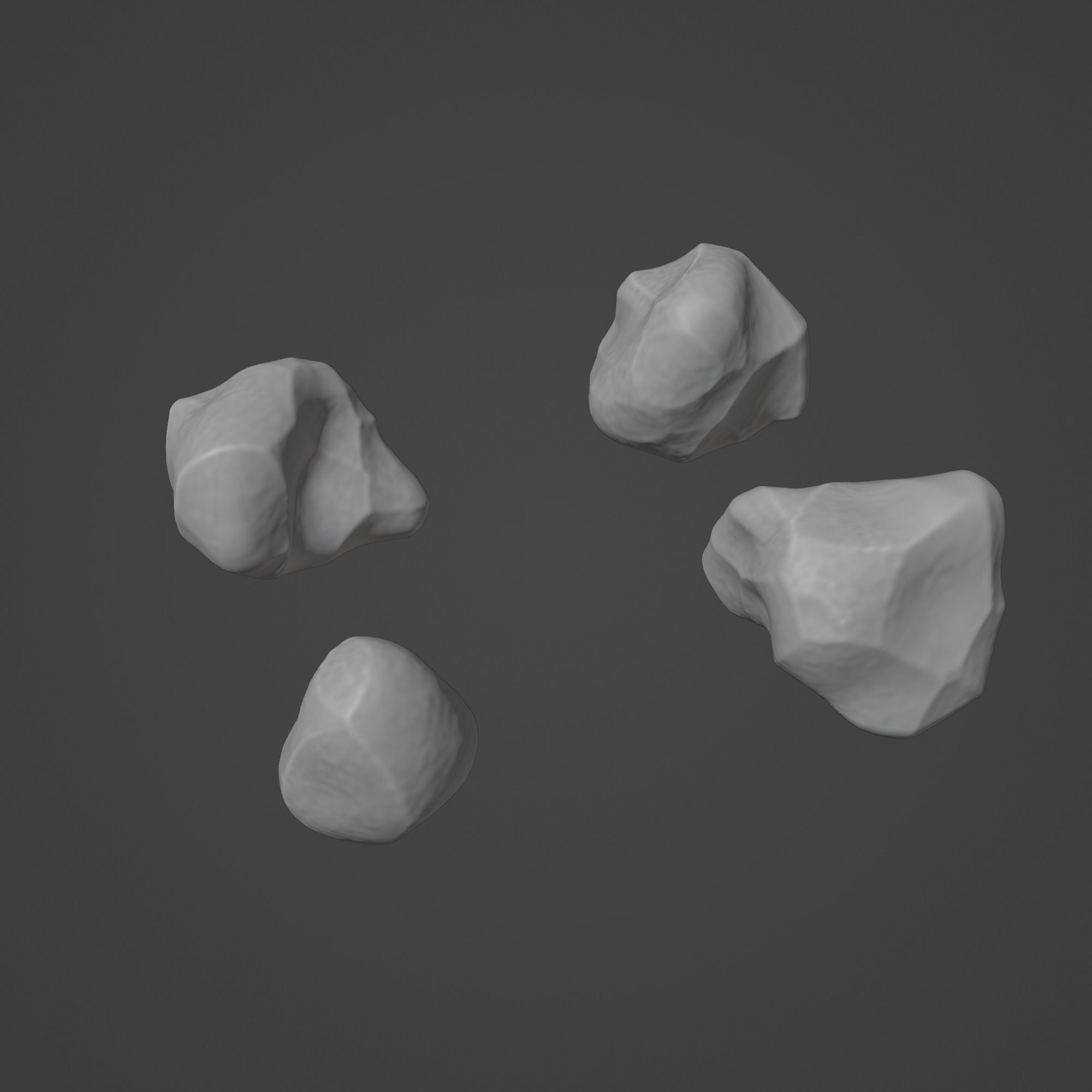 Rock Stone Low-poly 3D model_1