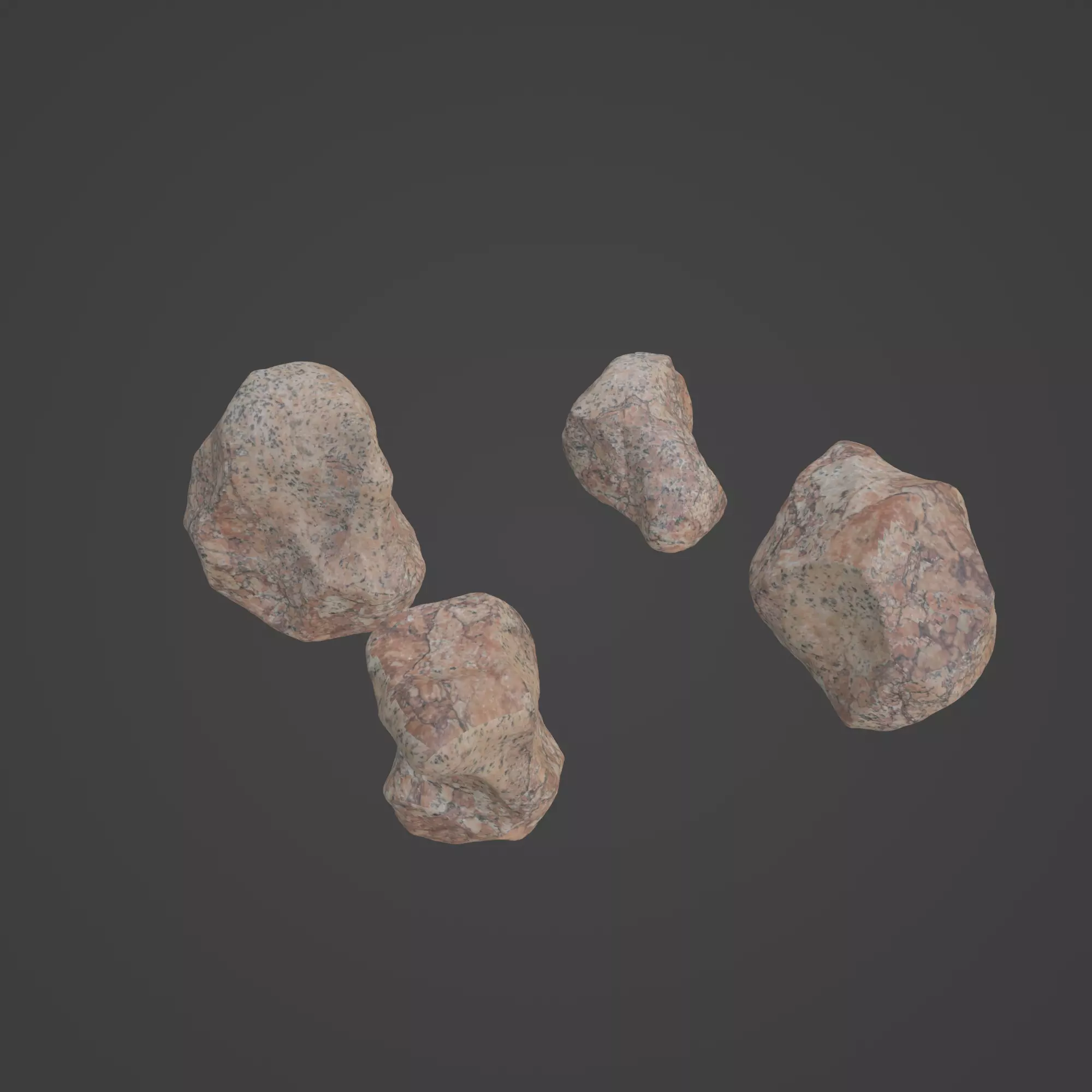 Rock Stone Low-poly 3D model_0
