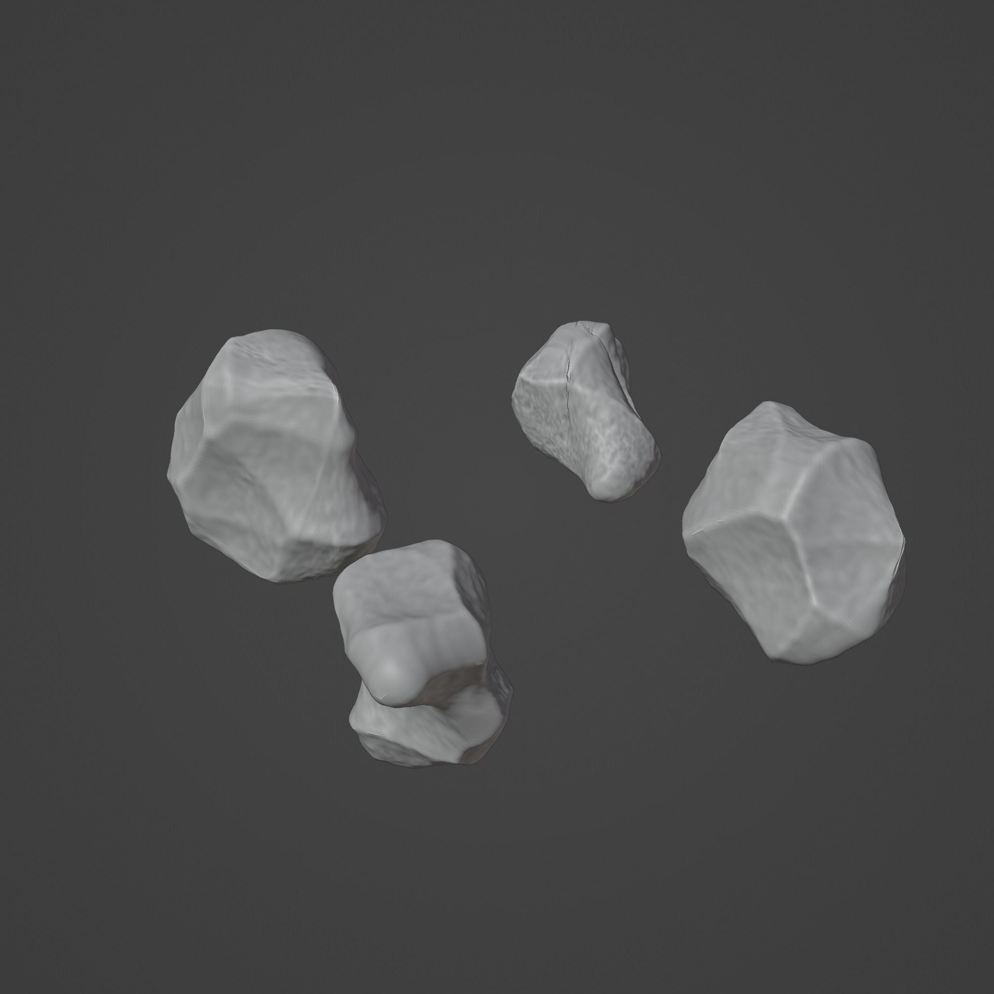 Rock Stone Low-poly 3D model_1