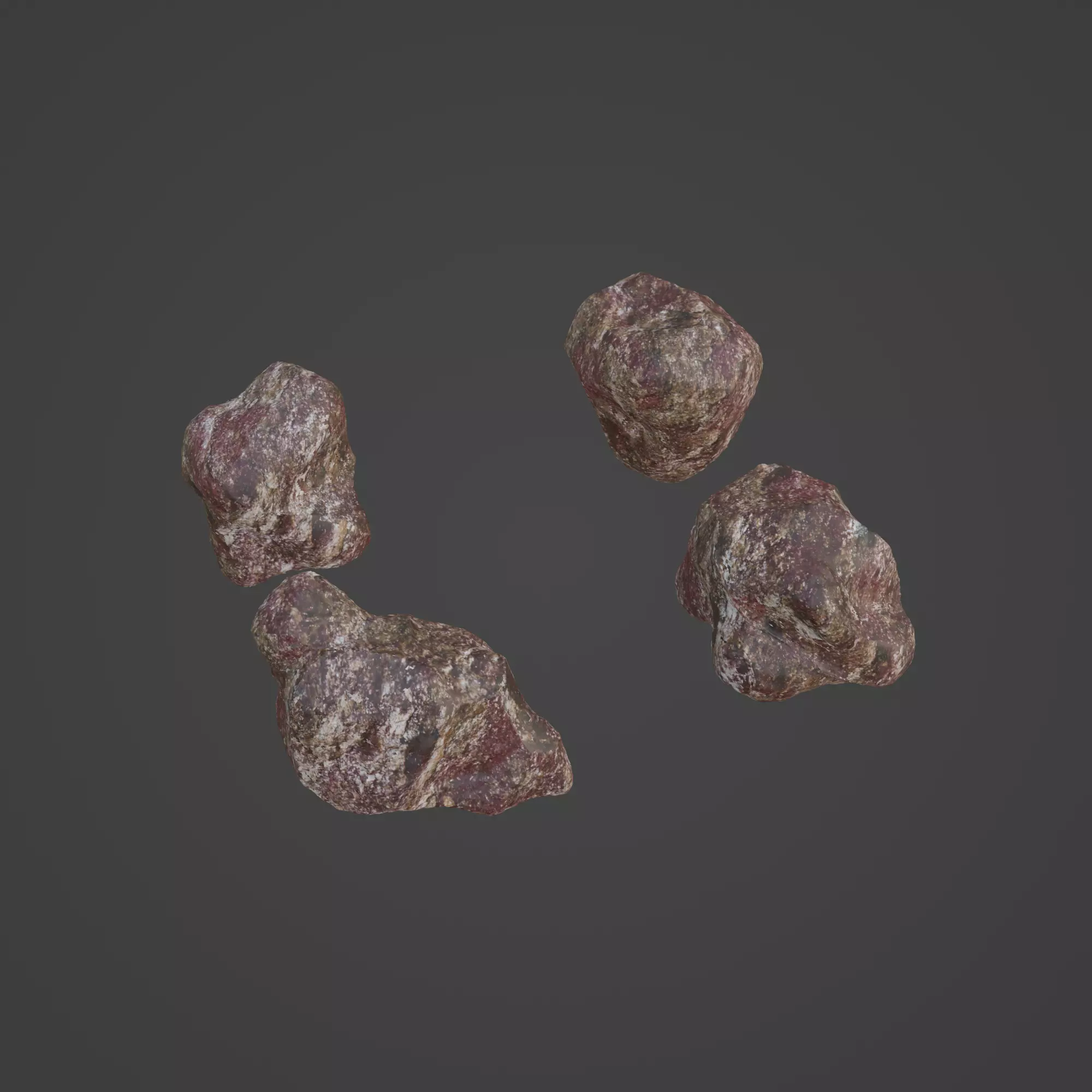 Rock Stone Low-poly 3D model_0