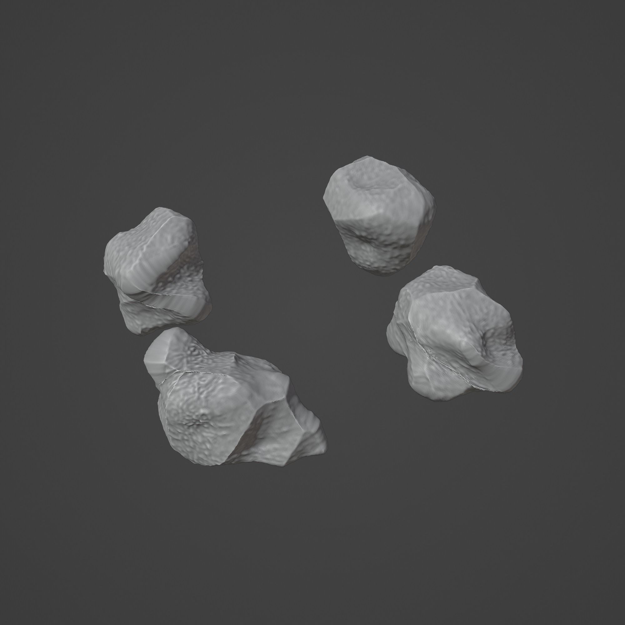 Rock Stone Low-poly 3D model_1