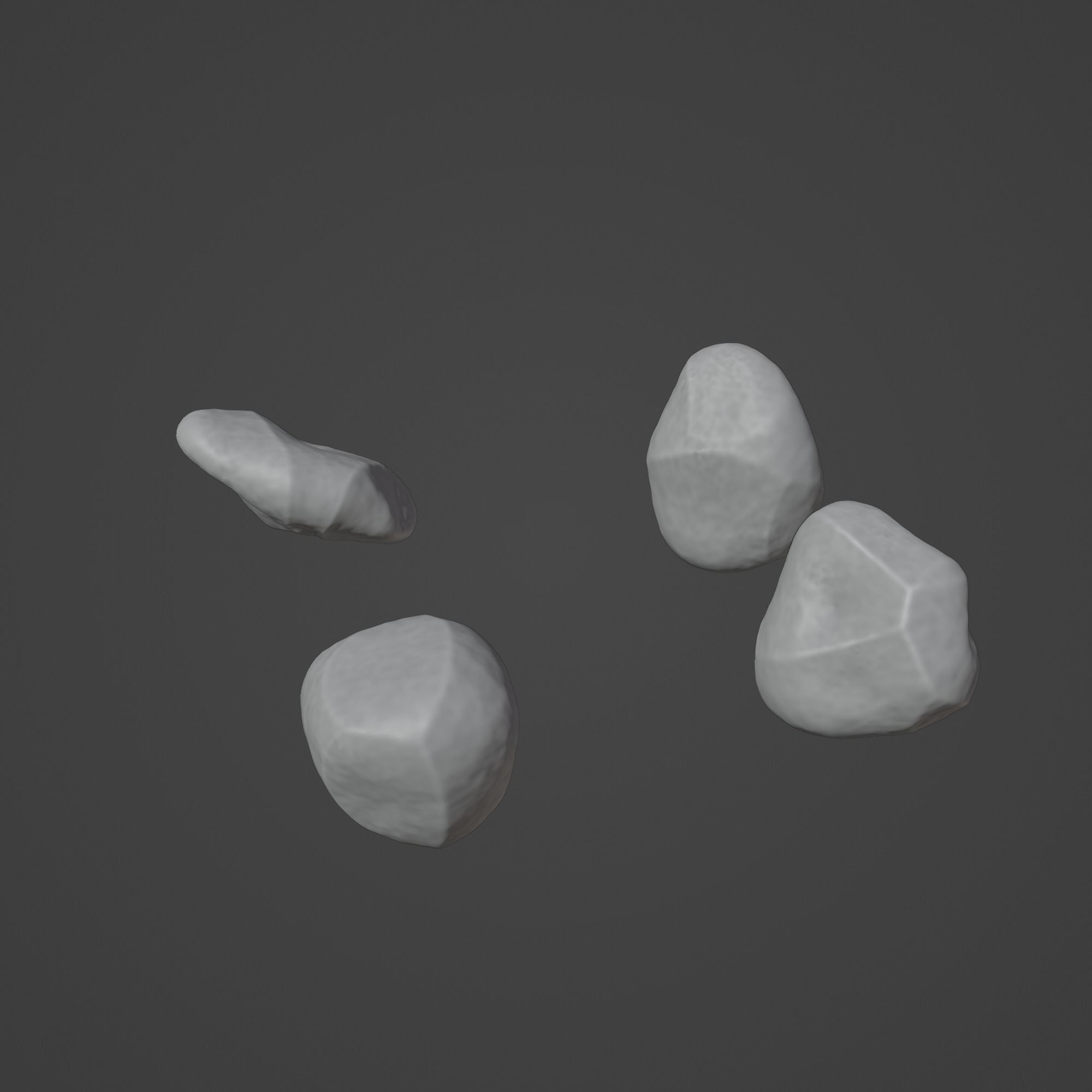 Rock Stone Low-poly 3D model_1