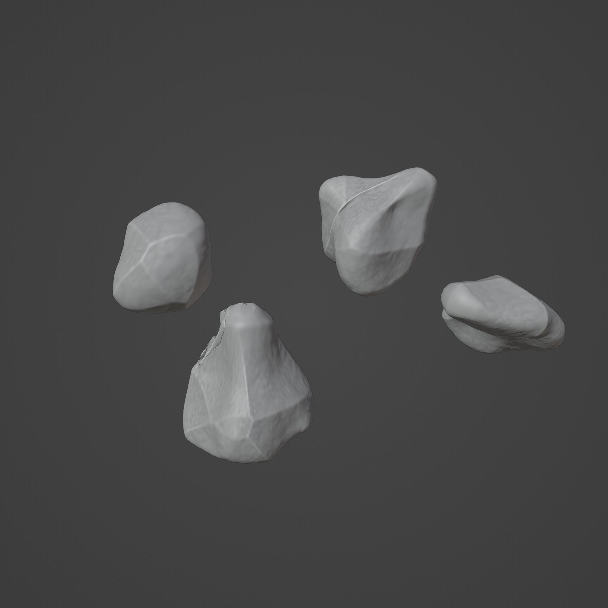 Rock Stone Low-poly 3D model_1