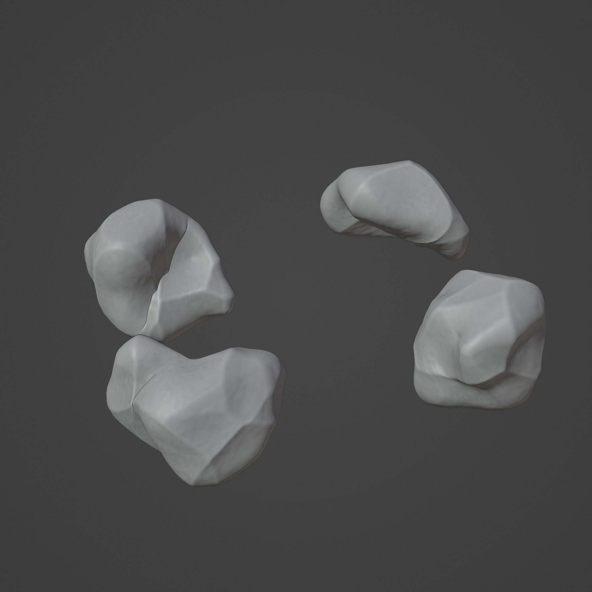 Rock Stone Low-poly 3D model_1