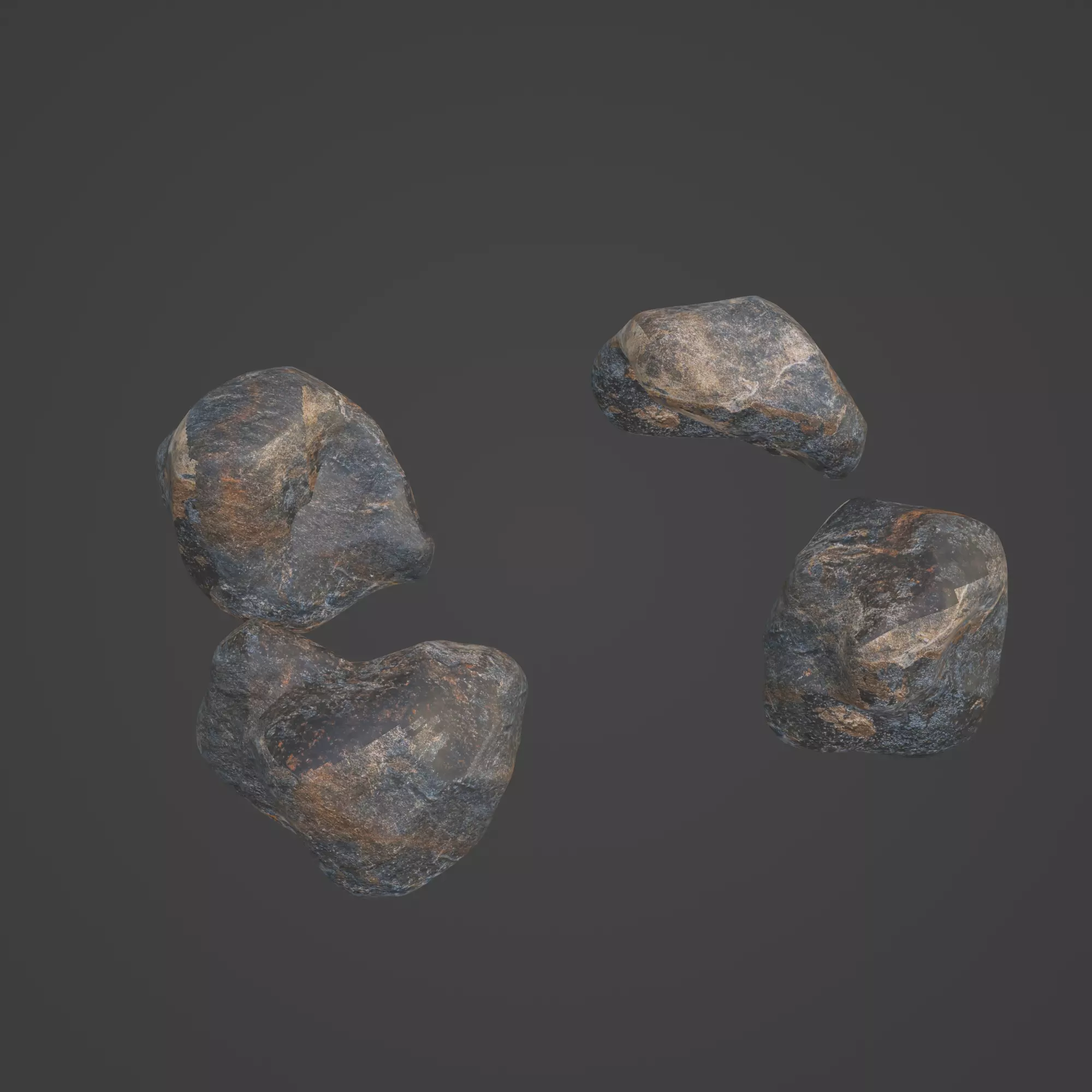 Rock Stone Low-poly 3D model_0