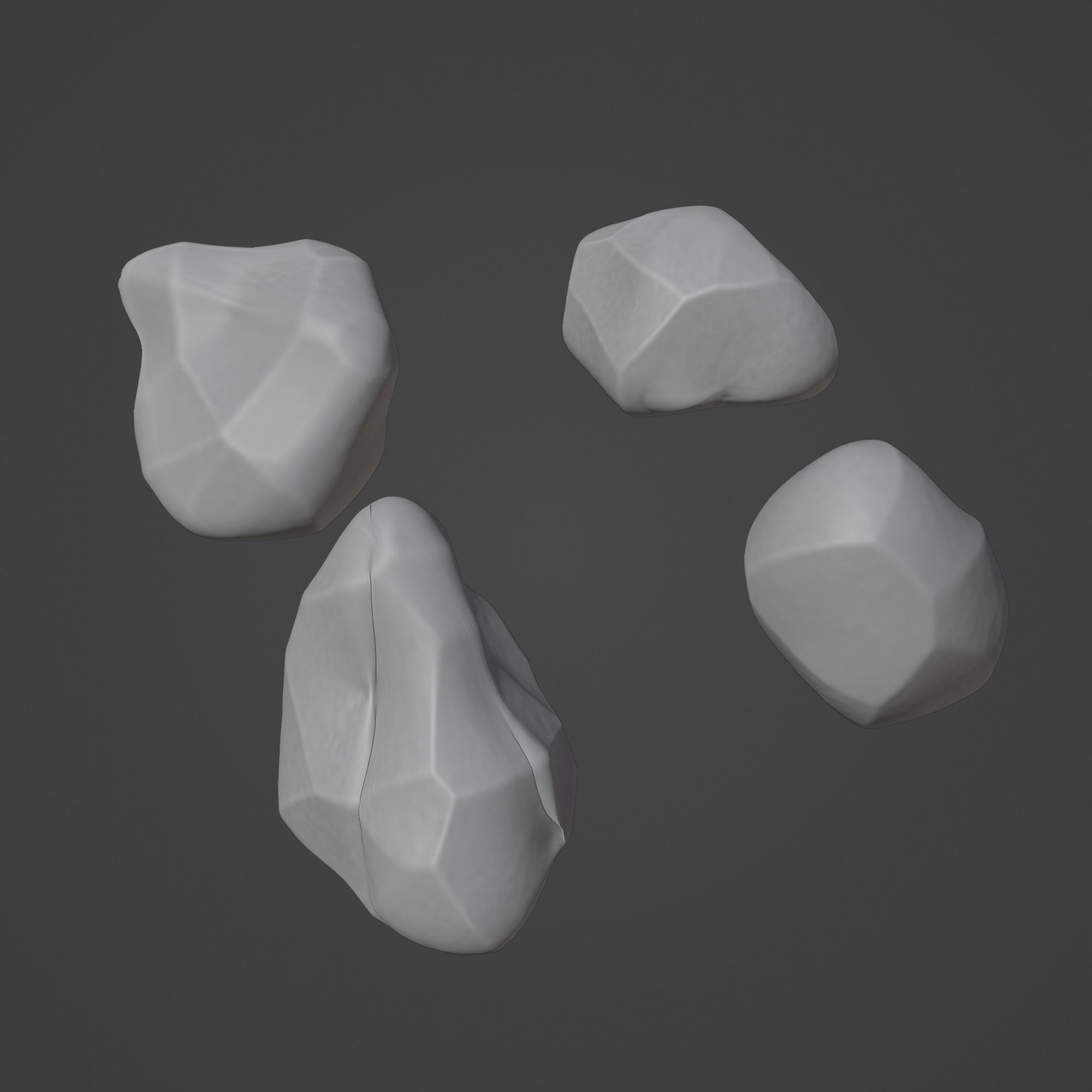 Rock Stone Low-poly 3D model_1