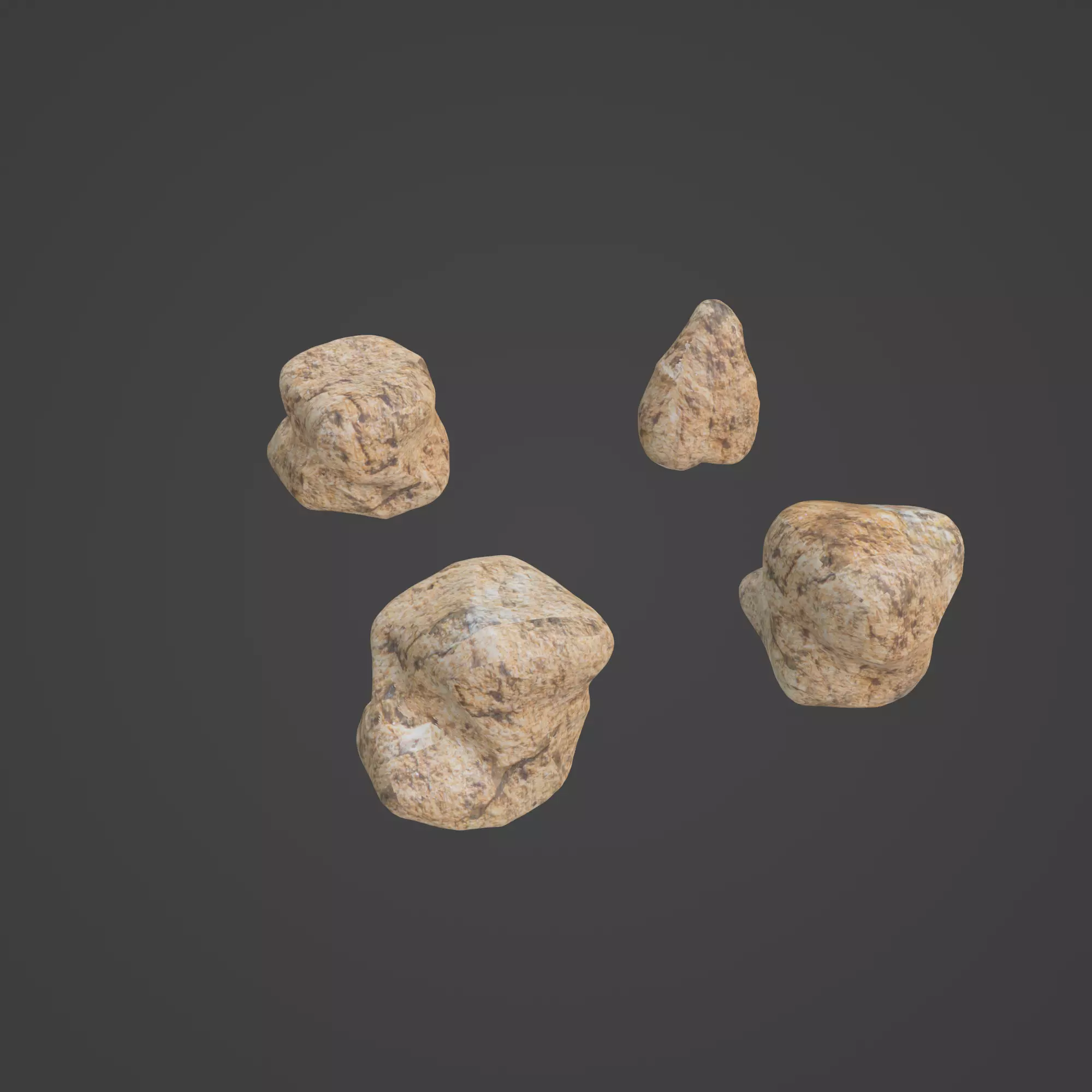 Rock Stone Low-poly 3D model_0