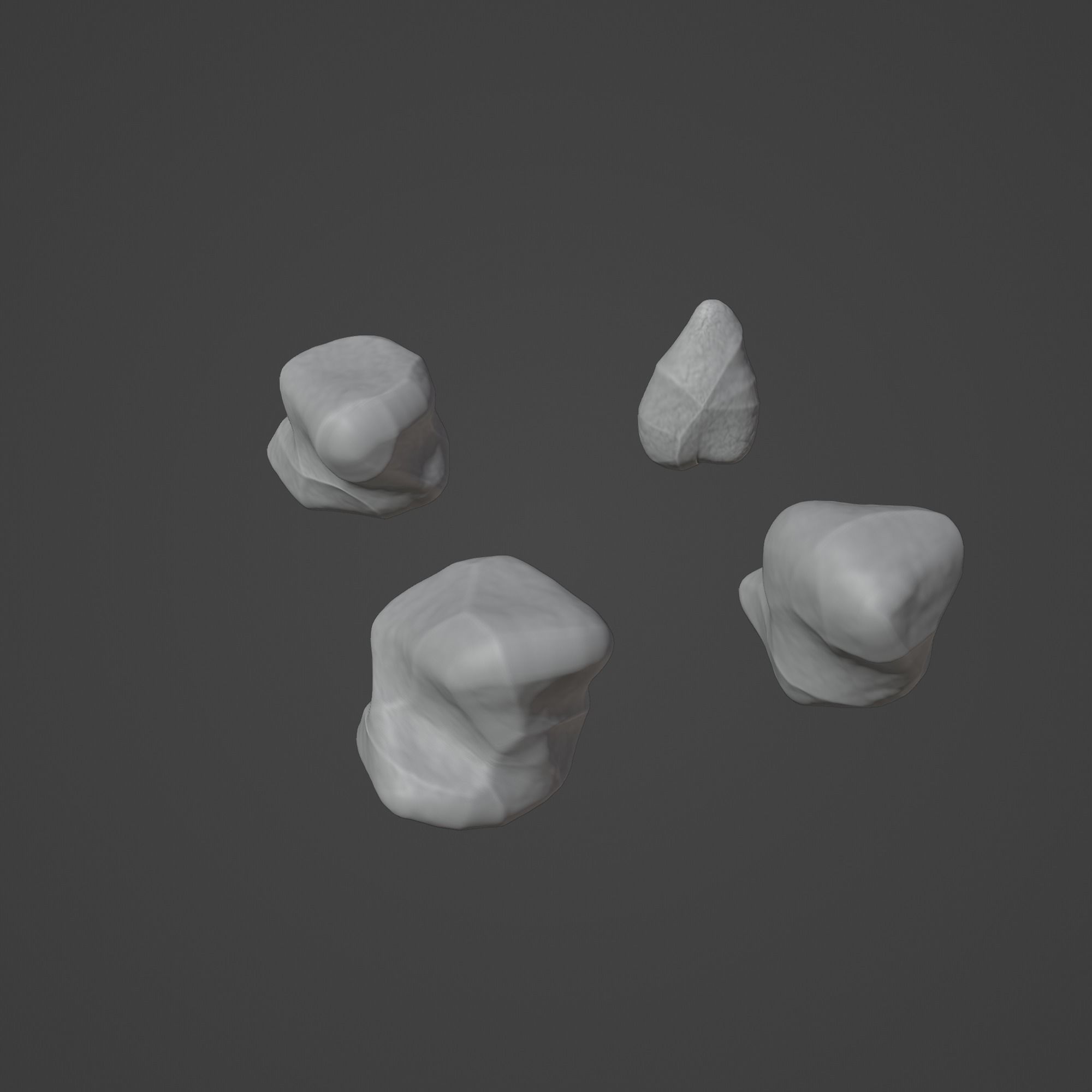 Rock Stone Low-poly 3D model_1