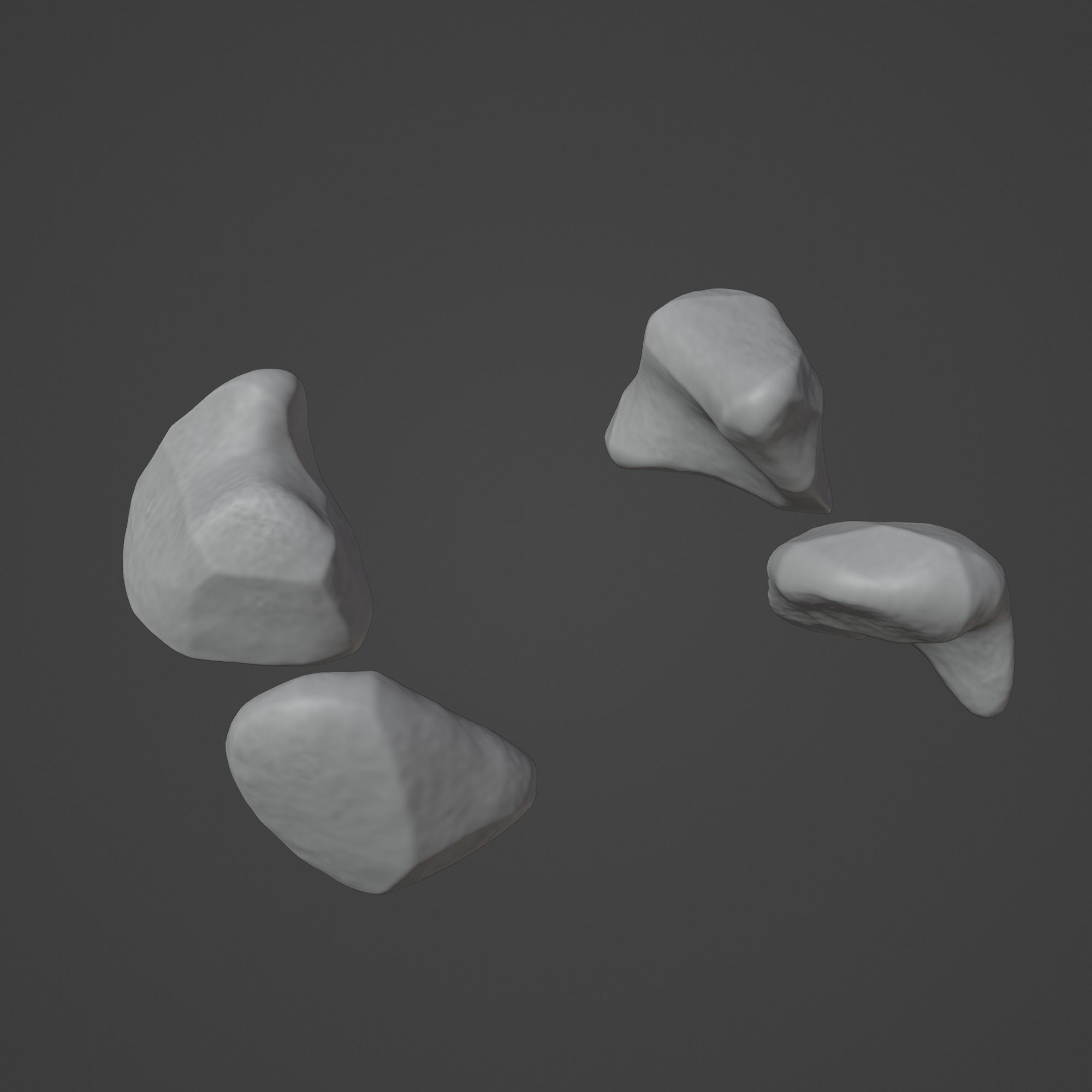 Rock Stone Low-poly 3D model_1