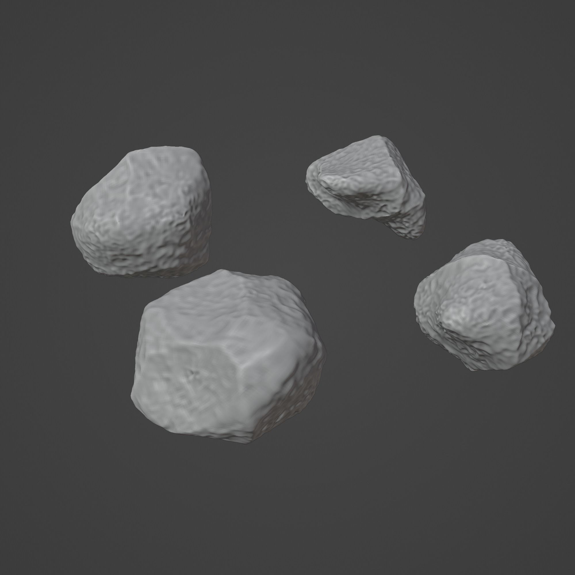 Rock Stone Low-poly 3D model_1