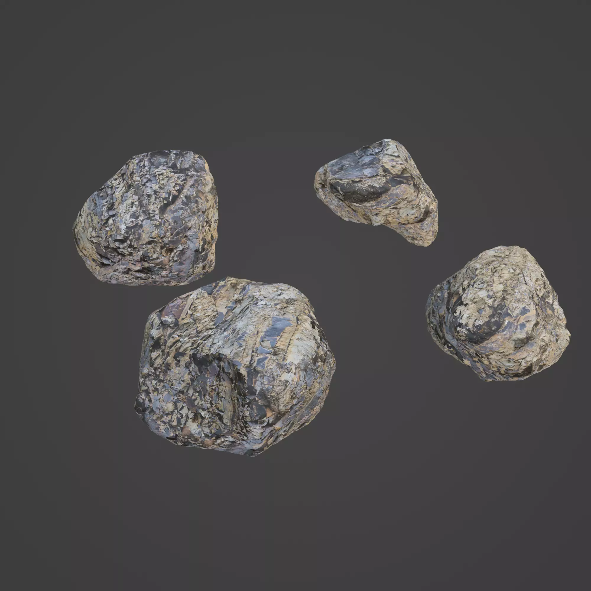 Rock Stone Low-poly 3D model_0