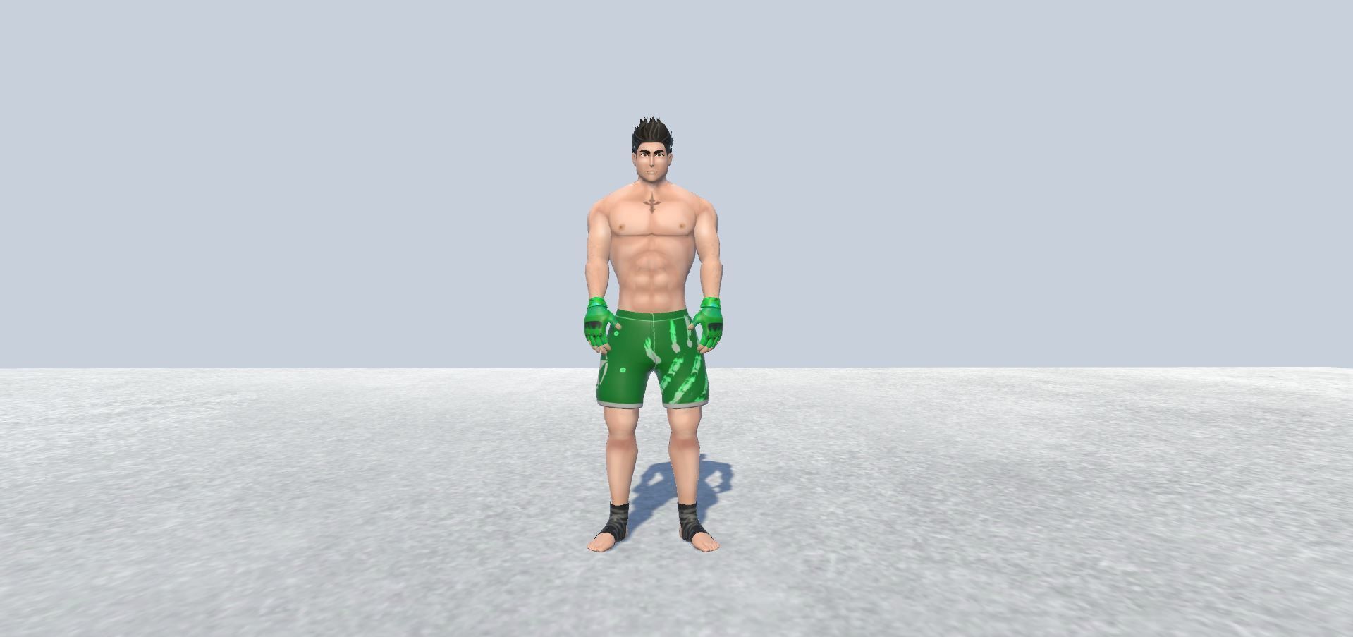 MMA avatar 2 Rigged  Low-poly 3D model_3