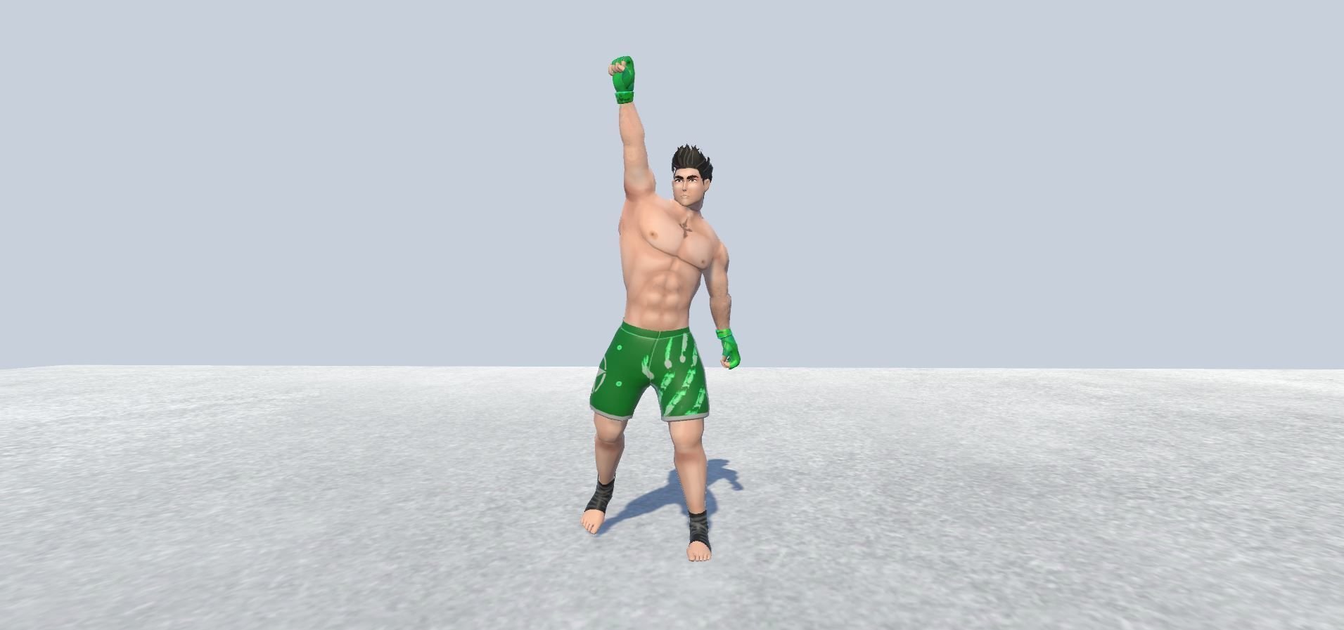 MMA avatar 2 Rigged  Low-poly 3D model_9