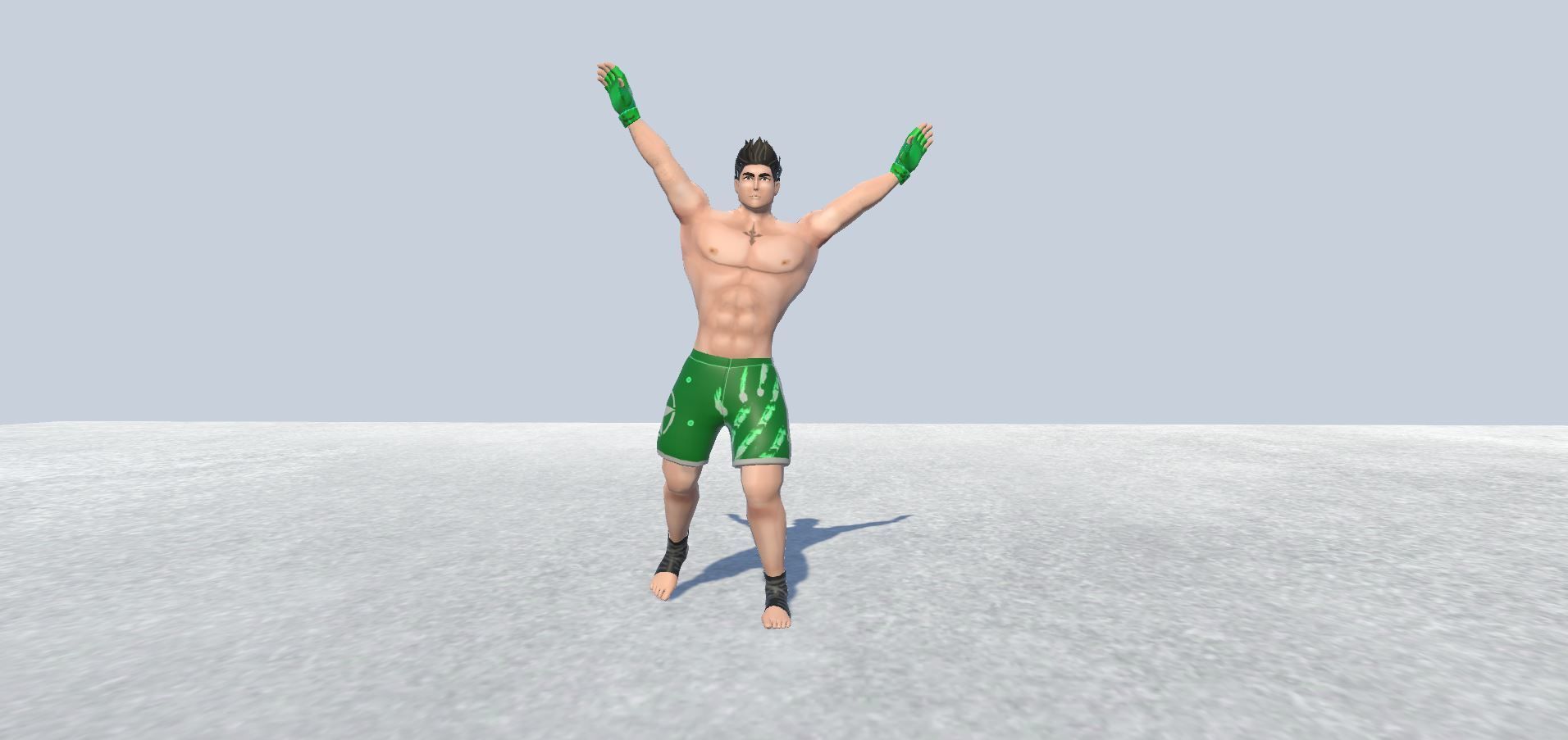 MMA avatar 2 Rigged  Low-poly 3D model_8