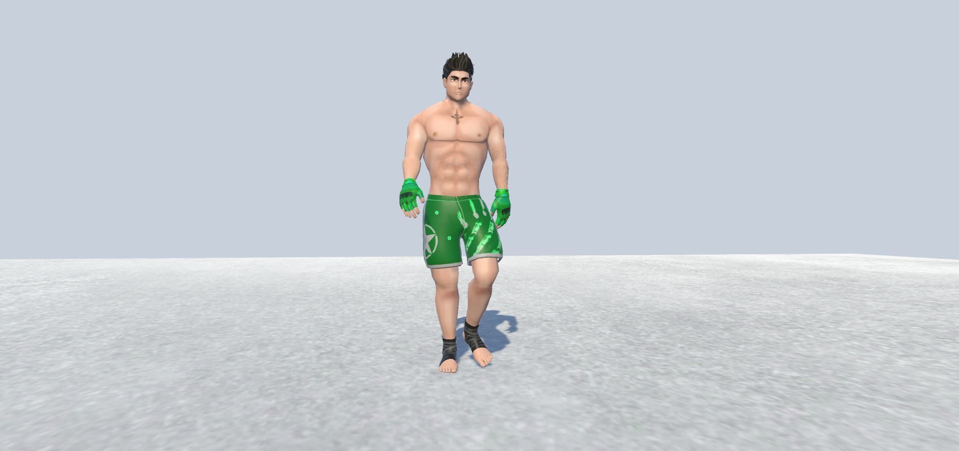 MMA avatar 2 Rigged  Low-poly 3D model_4