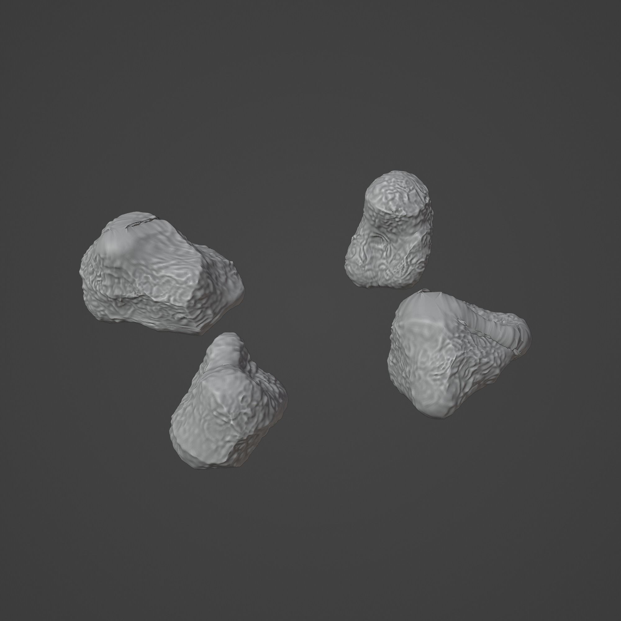 Rock Stone Low-poly 3D model_1
