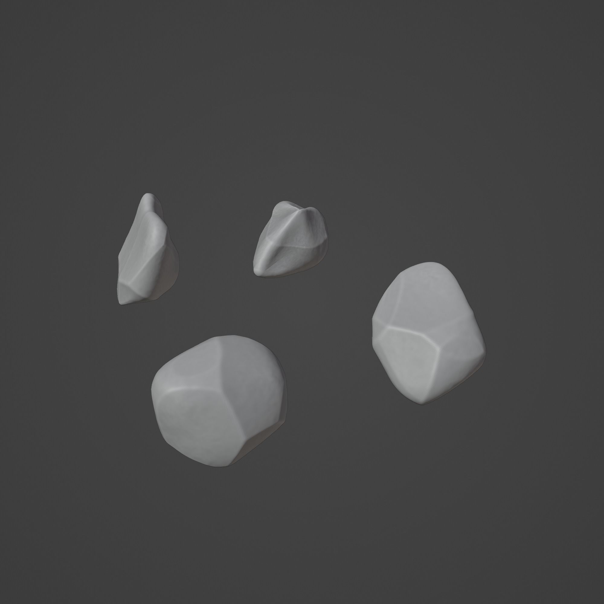 Rock Stone Low-poly 3D model_1