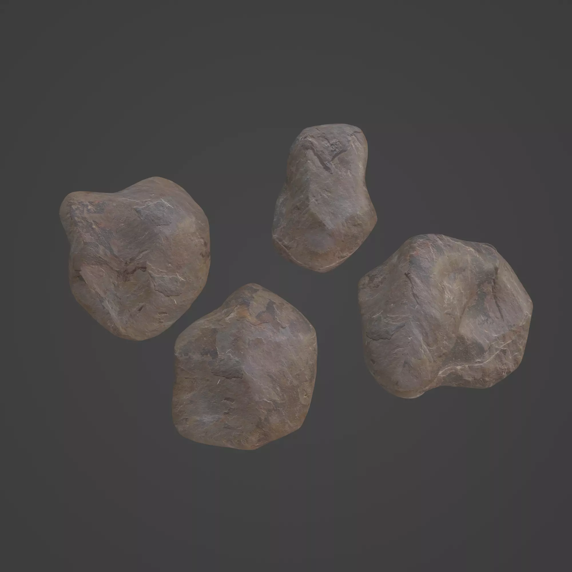 Rock Stone Low-poly 3D model_0