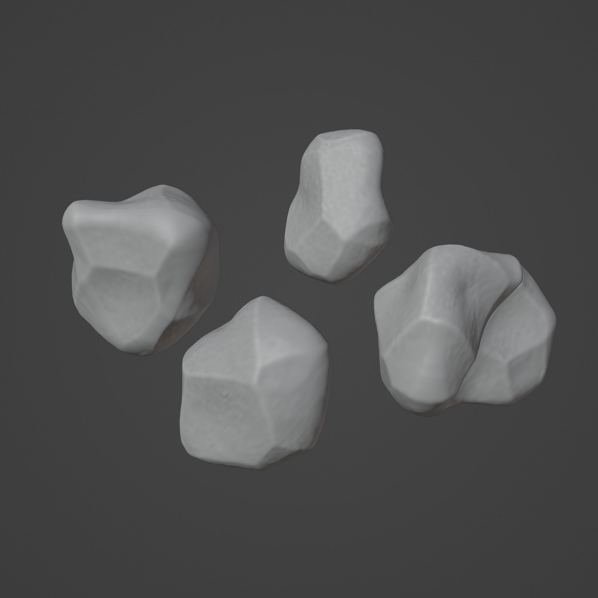 Rock Stone Low-poly 3D model_1