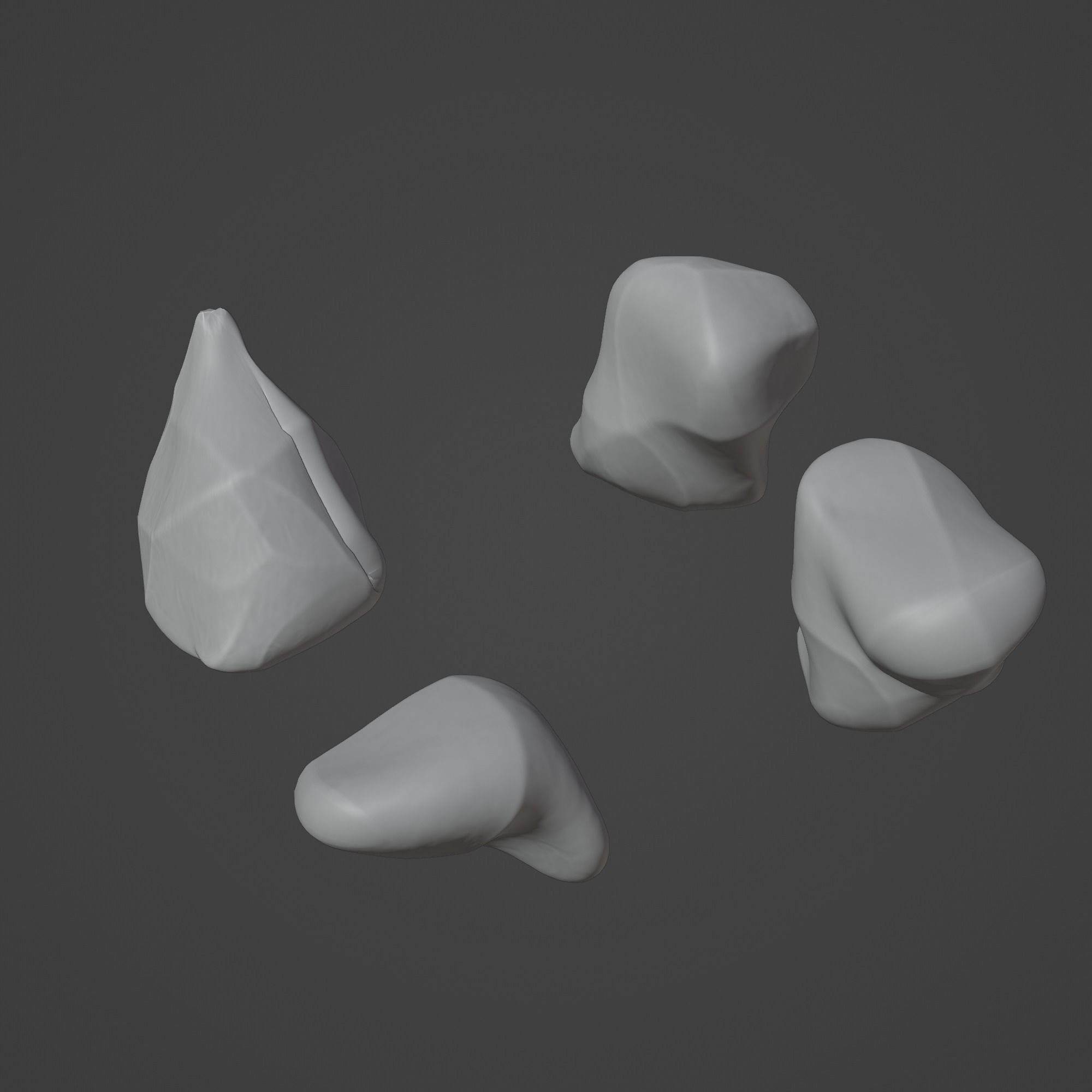 Rock Stone Low-poly 3D model_1