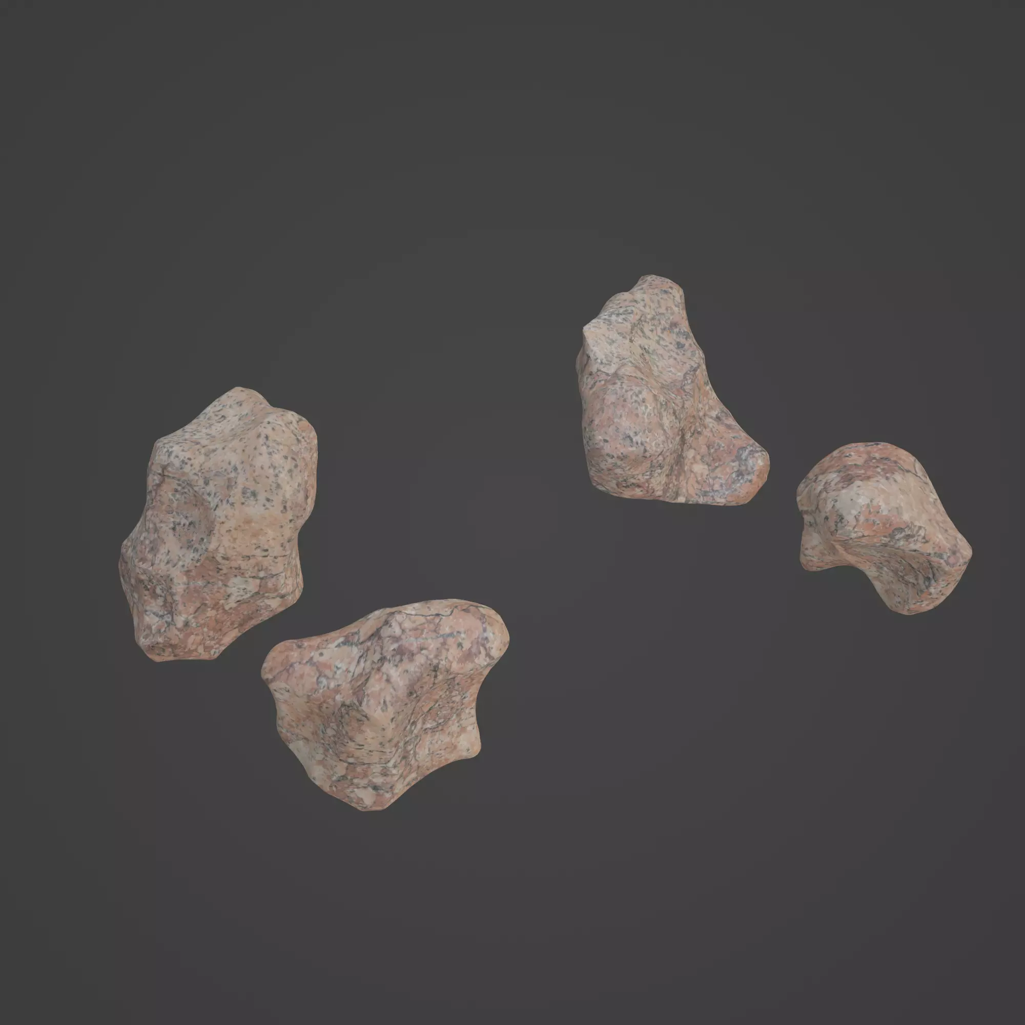 Rock Stone Low-poly 3D model_0
