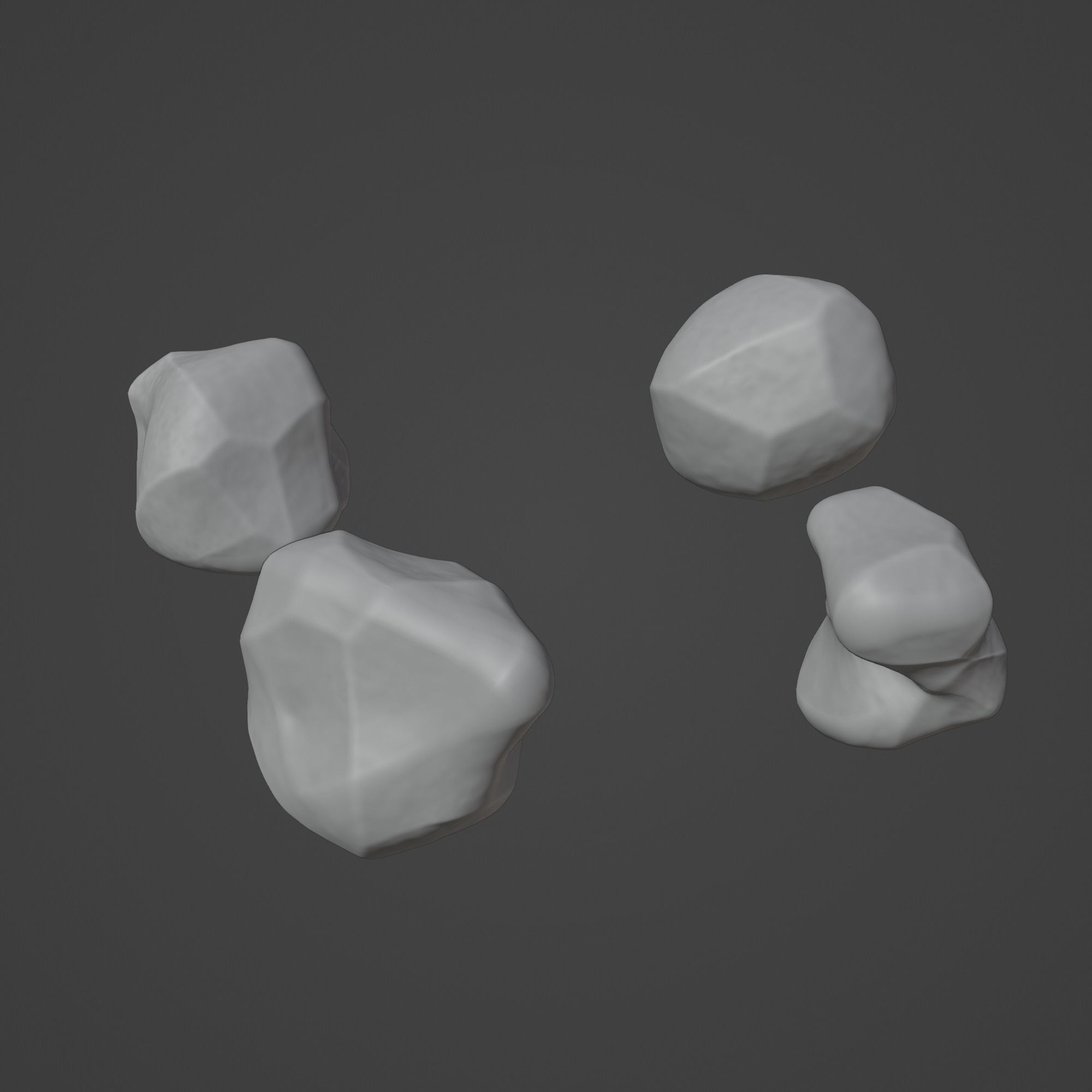 Rock Stone Low-poly 3D model_1