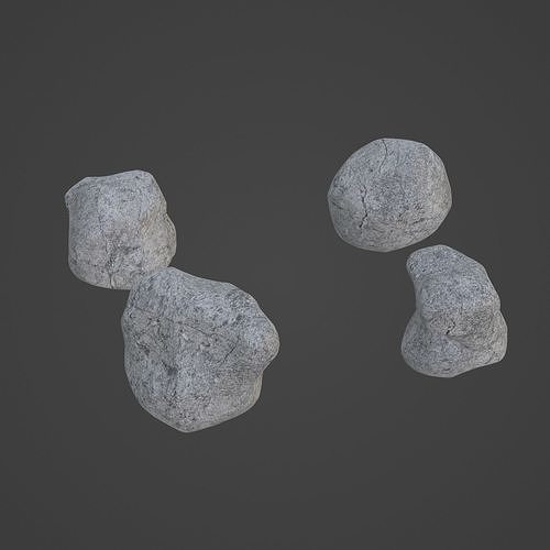 Rock Stone Low-poly 3D model