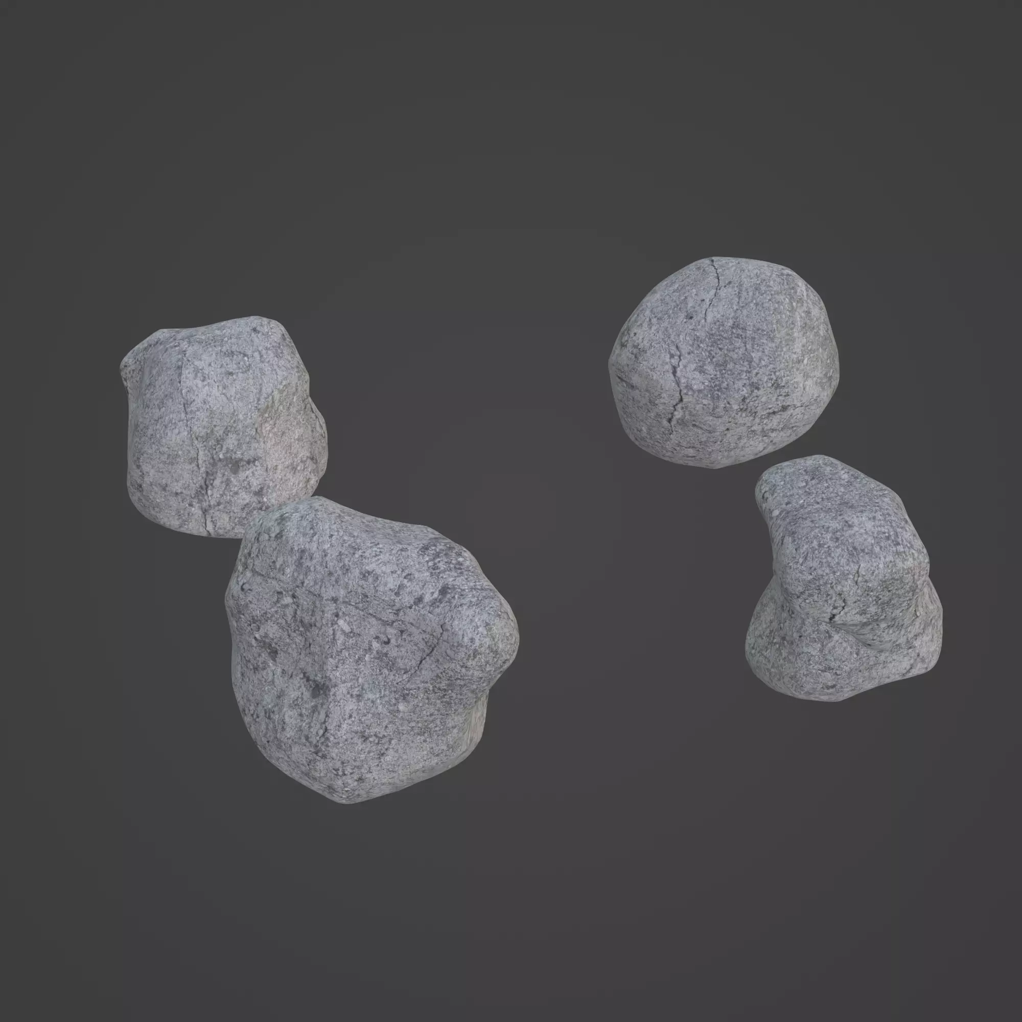 Rock Stone Low-poly 3D model_0