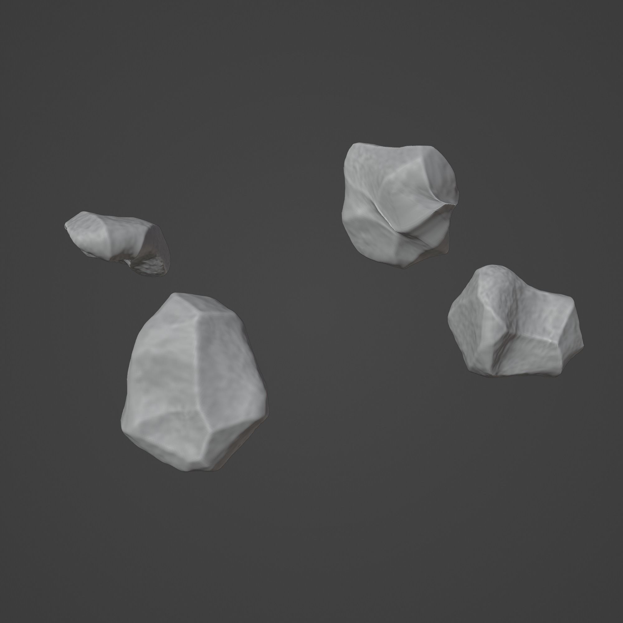 Rock Stone Low-poly 3D model_1