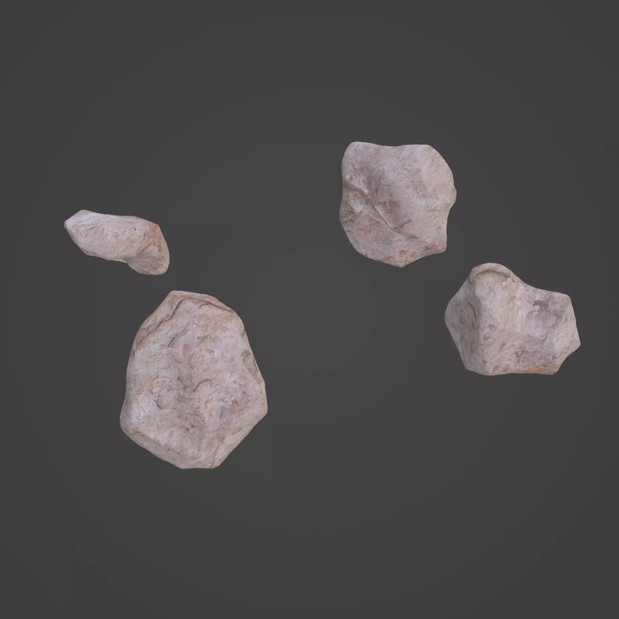 Rock Stone Low-poly 3D model_0
