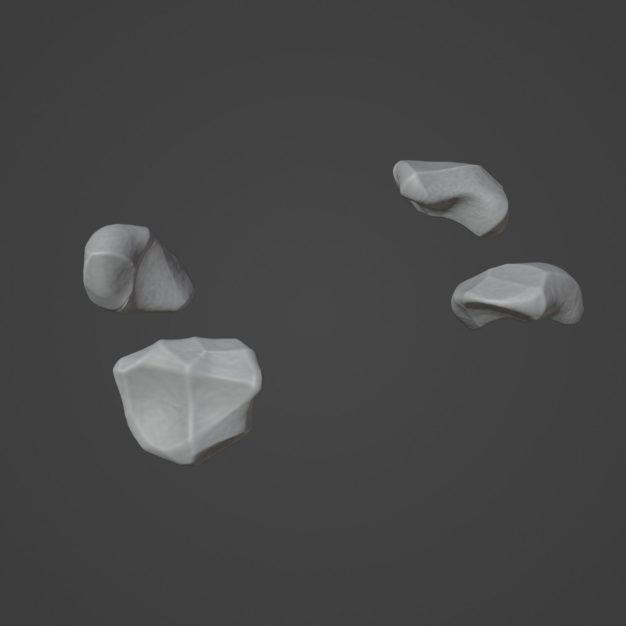 Rock Stone Low-poly 3D model_1