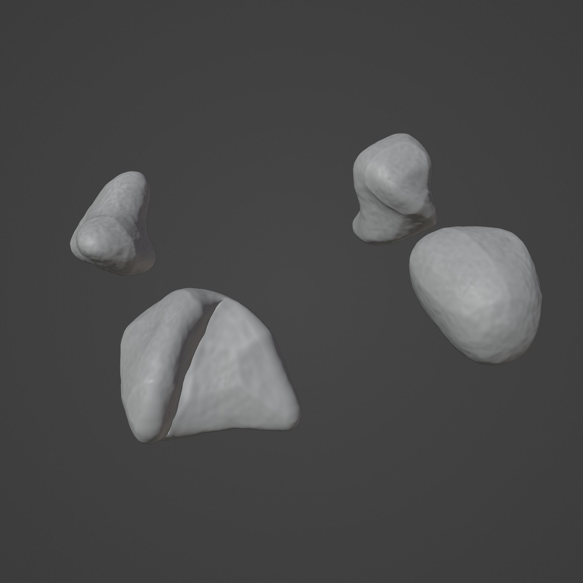 Rock Stone Low-poly 3D model_1