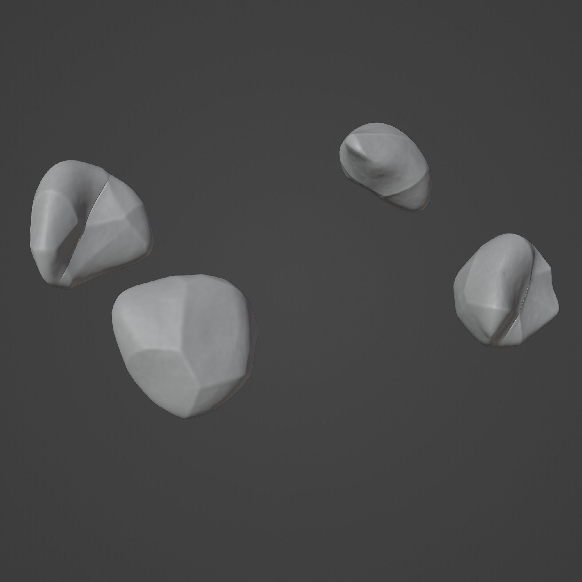 Rock Stone Low-poly 3D model_1