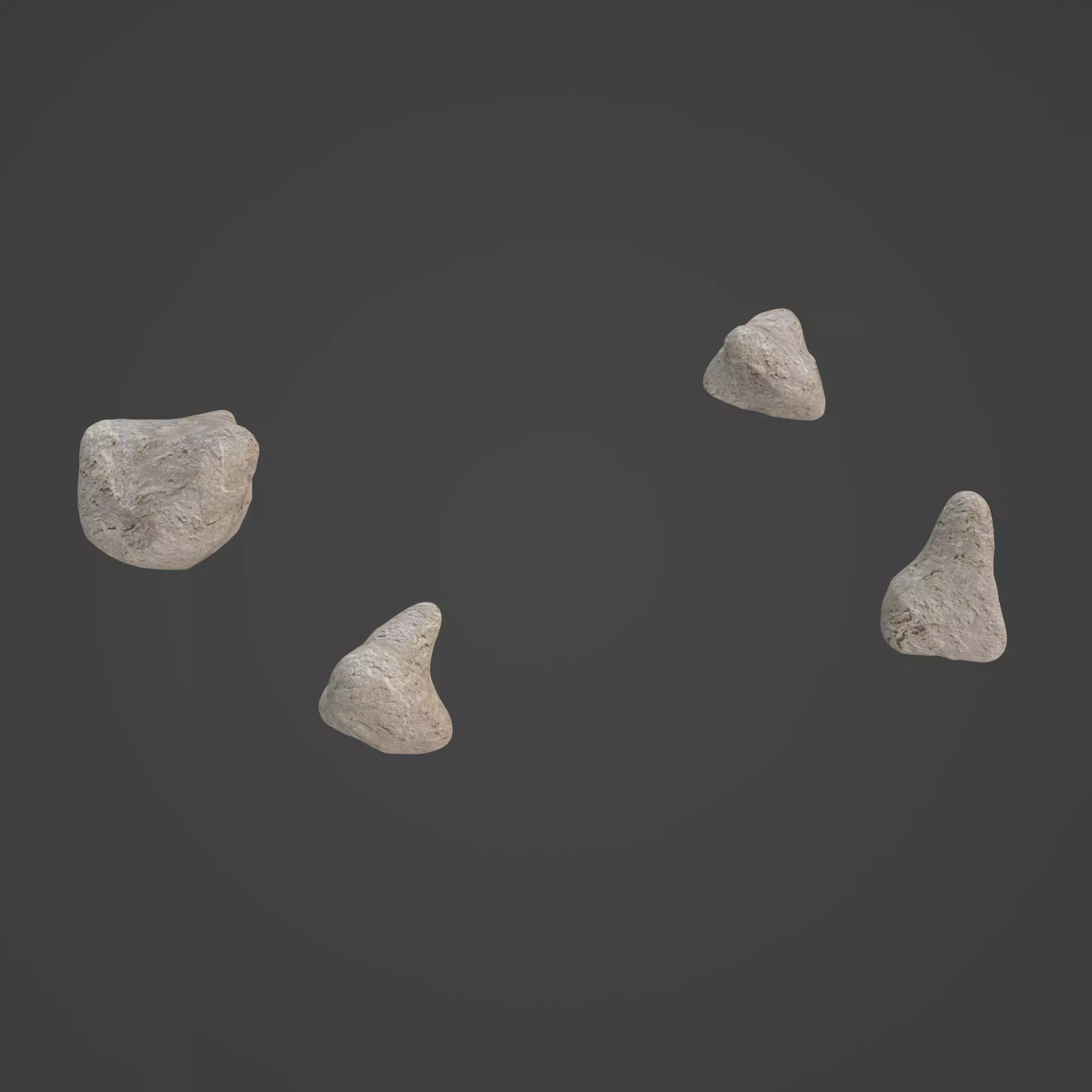 Rock Stone Low-poly 3D model_0