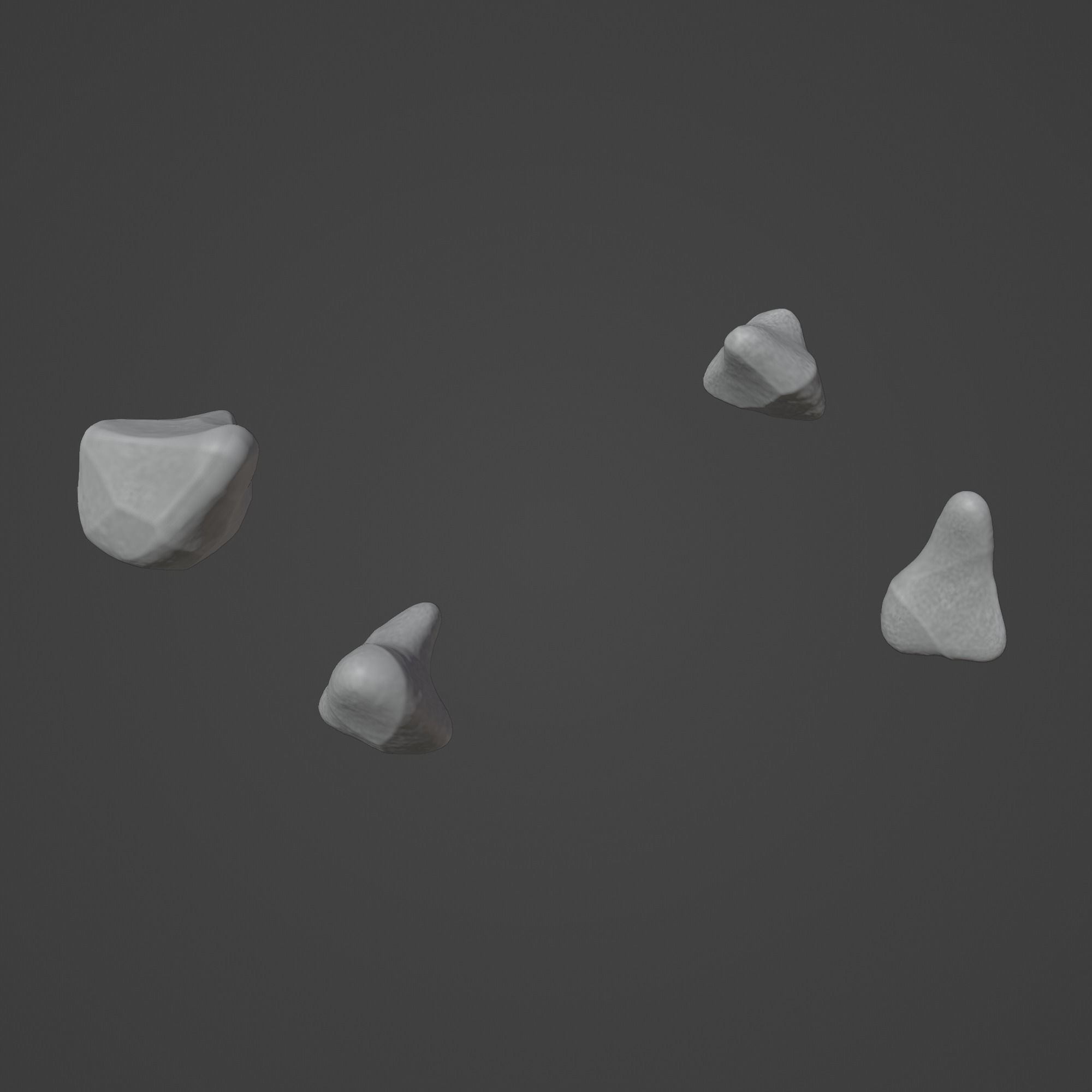 Rock Stone Low-poly 3D model_1